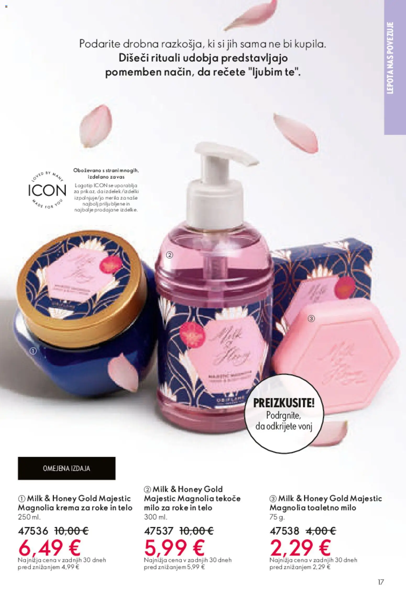 Novi Oriflame katalog ponudbe – veljaven od 13.05.2026 | Stran: 16 | Izdelki: Krema, Krema za roke, Milo
