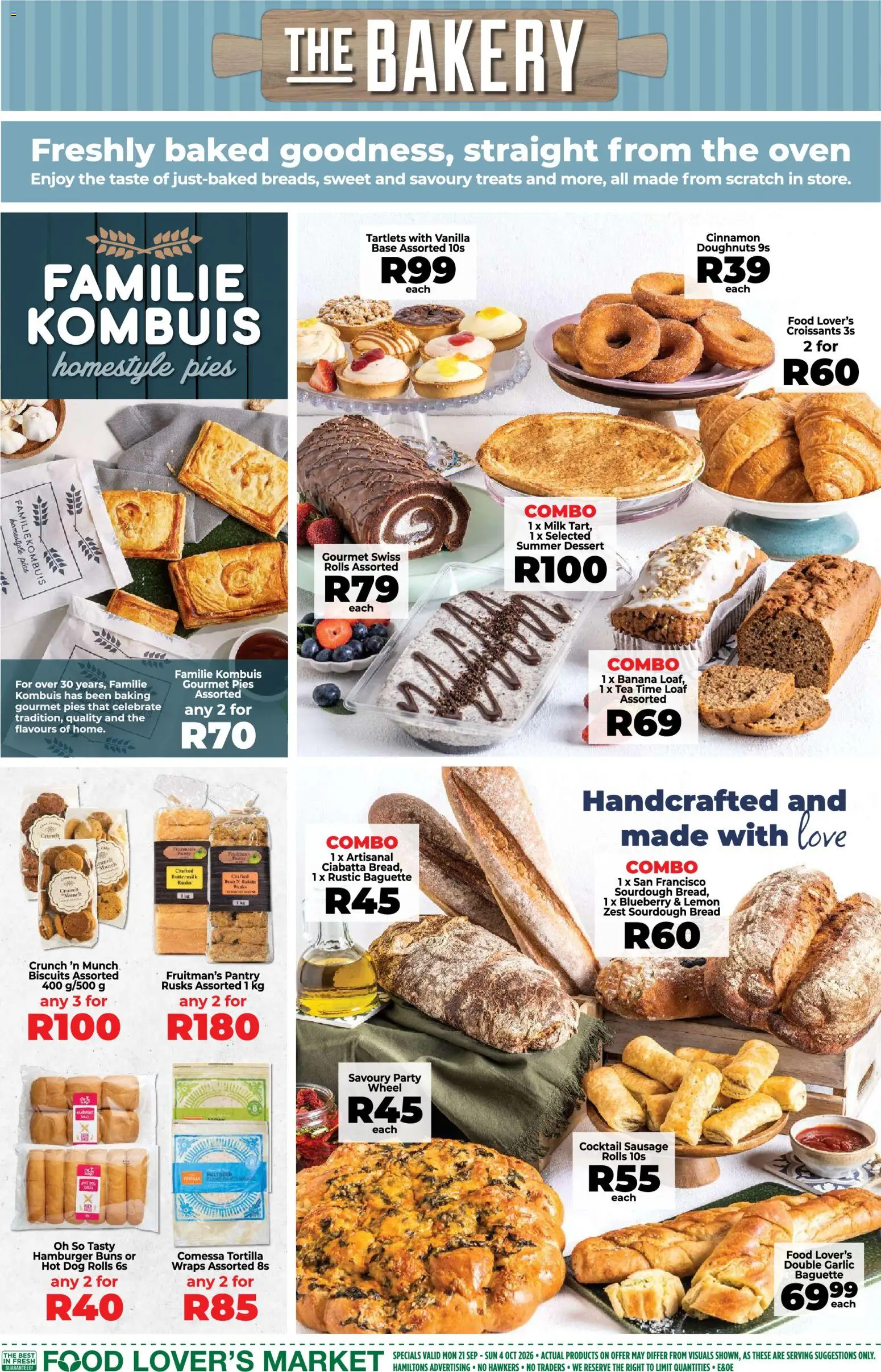 New Food Lover's Market catalogue – valid from 21/09/2026 | Page: 5 | Products: Oven, Bread, Biscuits, Garlic