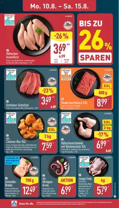 Junge Ente, Frisch; aus Deutschland; HKL A; ohne Innereien; für den Ofen; versch. Gewichte; z. B. 2.200 g = 12.74 (kg = 5.79) ab 10.08.2026 gültig | Seite: 6