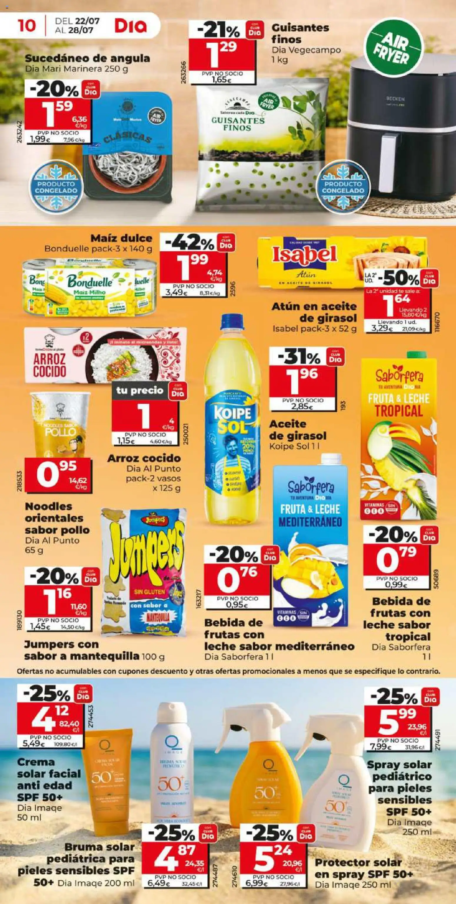 Dia - folleto Market │ válido desde el 22/07/2026 | Página: 10 | Productos: Leche, Atún, Mantequilla, Pollo