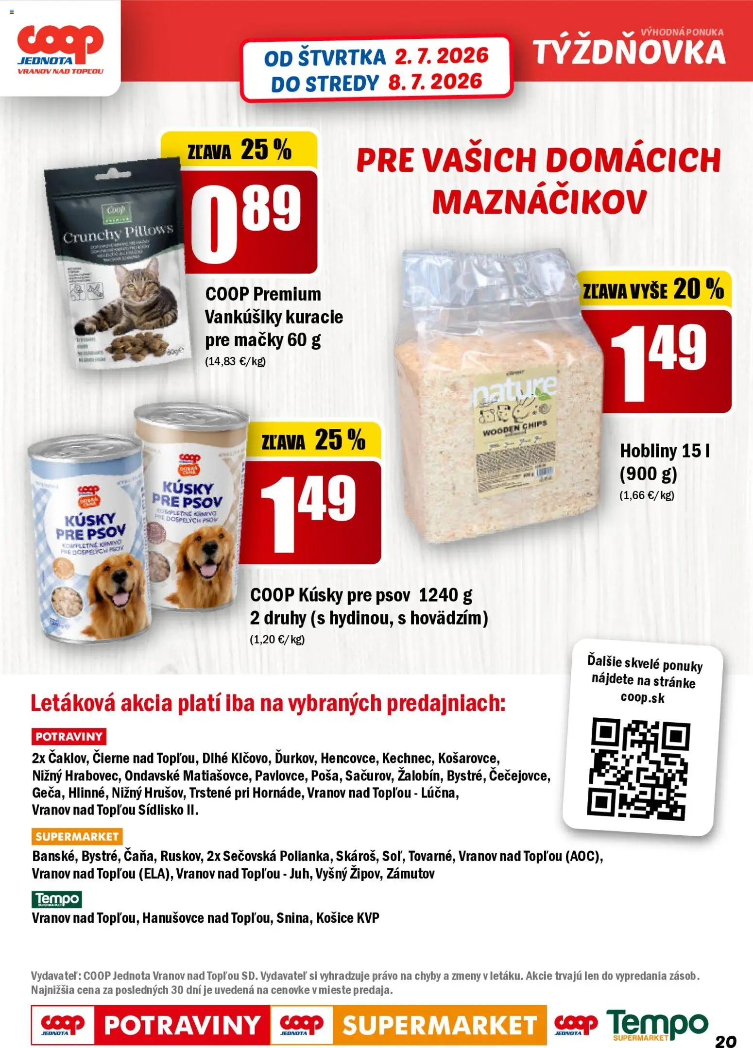 Nové COOP Jednota akcie – leták je platný od 02.07.2026 | Strana: 20