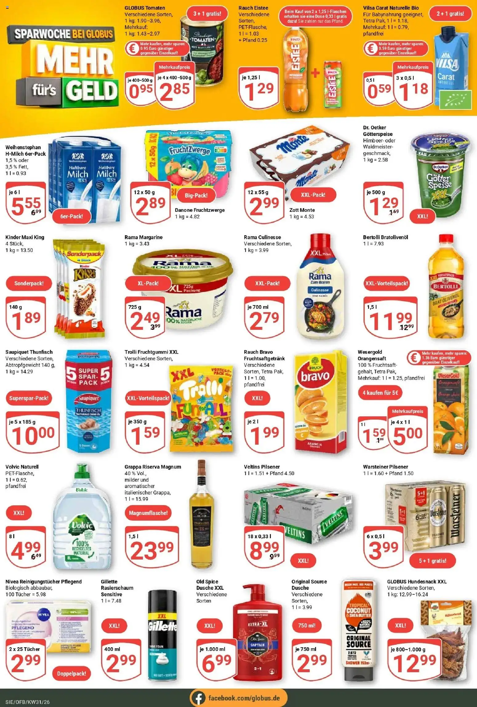 Globus Prospekt Siegen – gültig ab 27.07.2026 | Seite: 24 | Produkte: Butter, Dusche, Volvic, Veltins