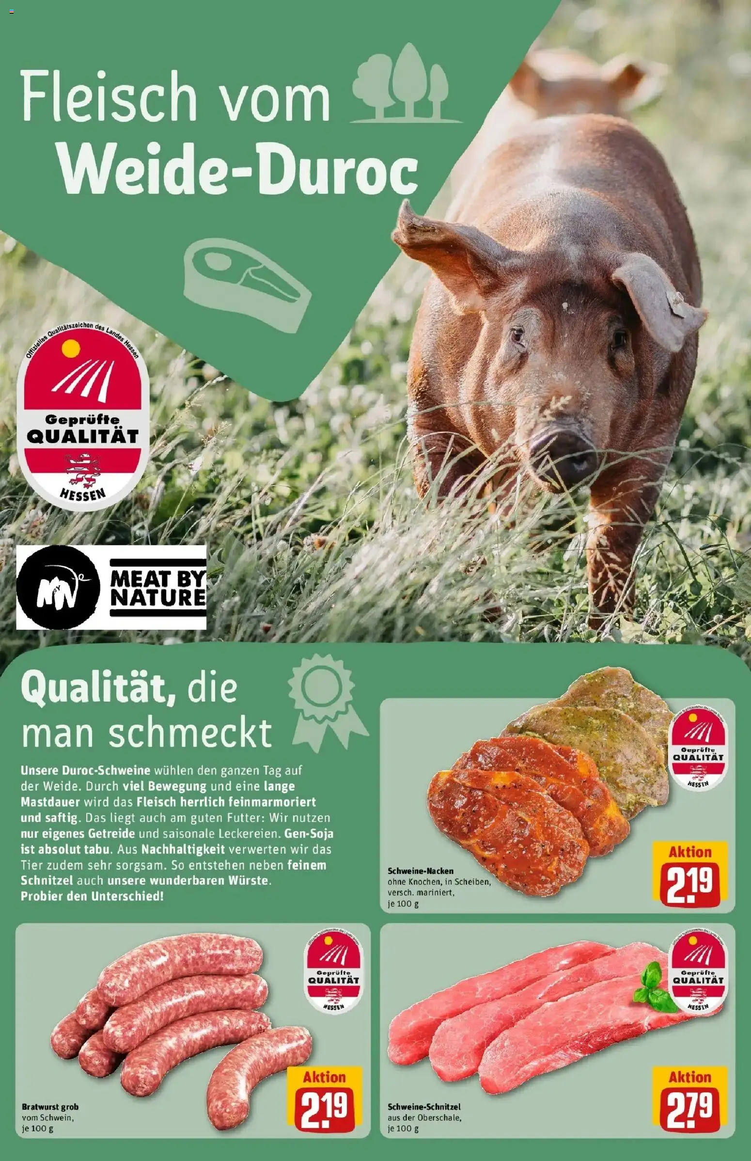 REWE Prospekt ab 03.08.2026 zum Blättern » Angebote | Seite: 12 | Produkte: Bratwurst, Schweinenacken, Schnitzel, Fleisch