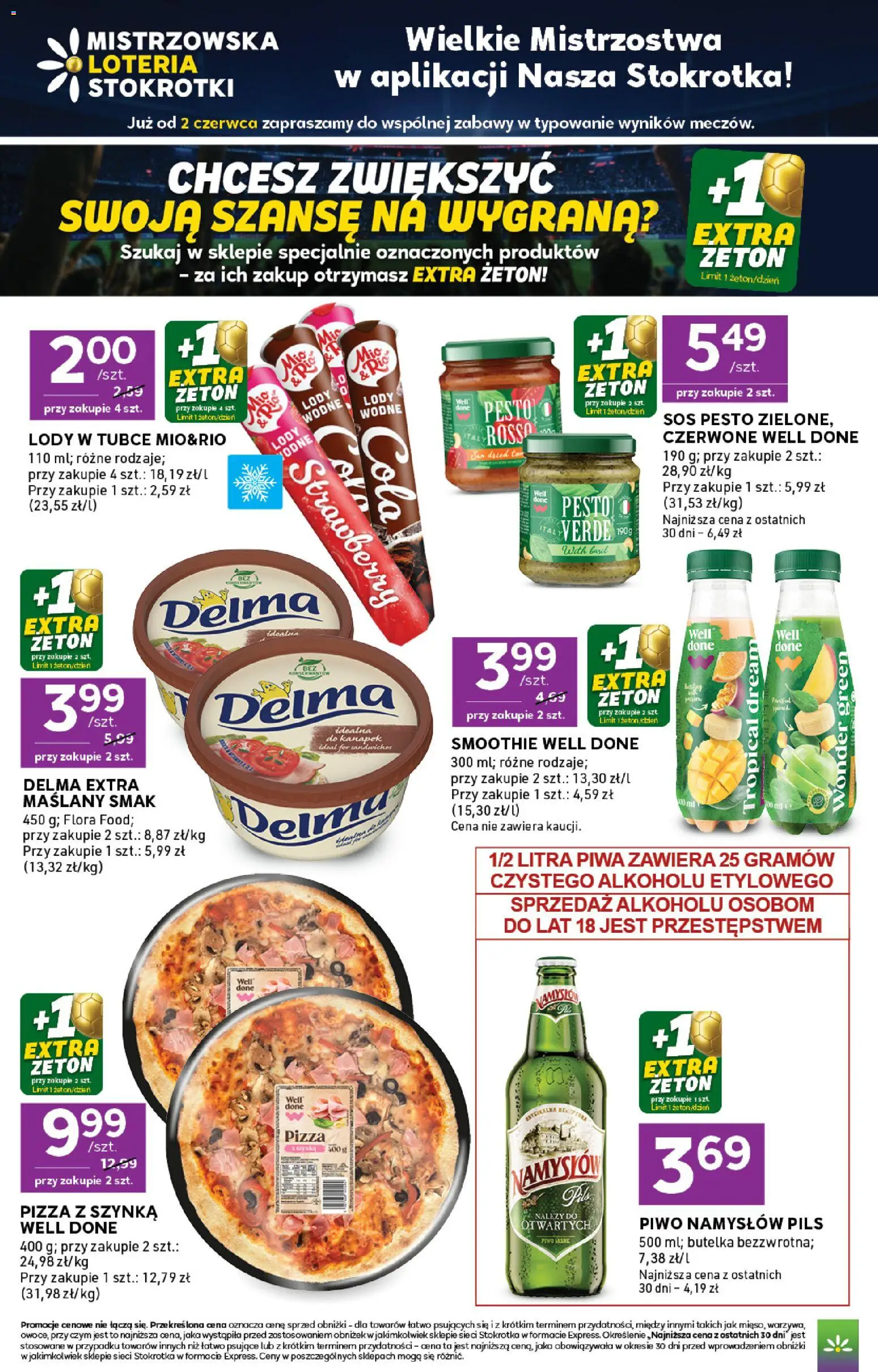 Stokrotka gazetka - Express od 11.06.2026 | Strona: 5 | Produkty: Smoothie, Szynka, Pizza, Sos