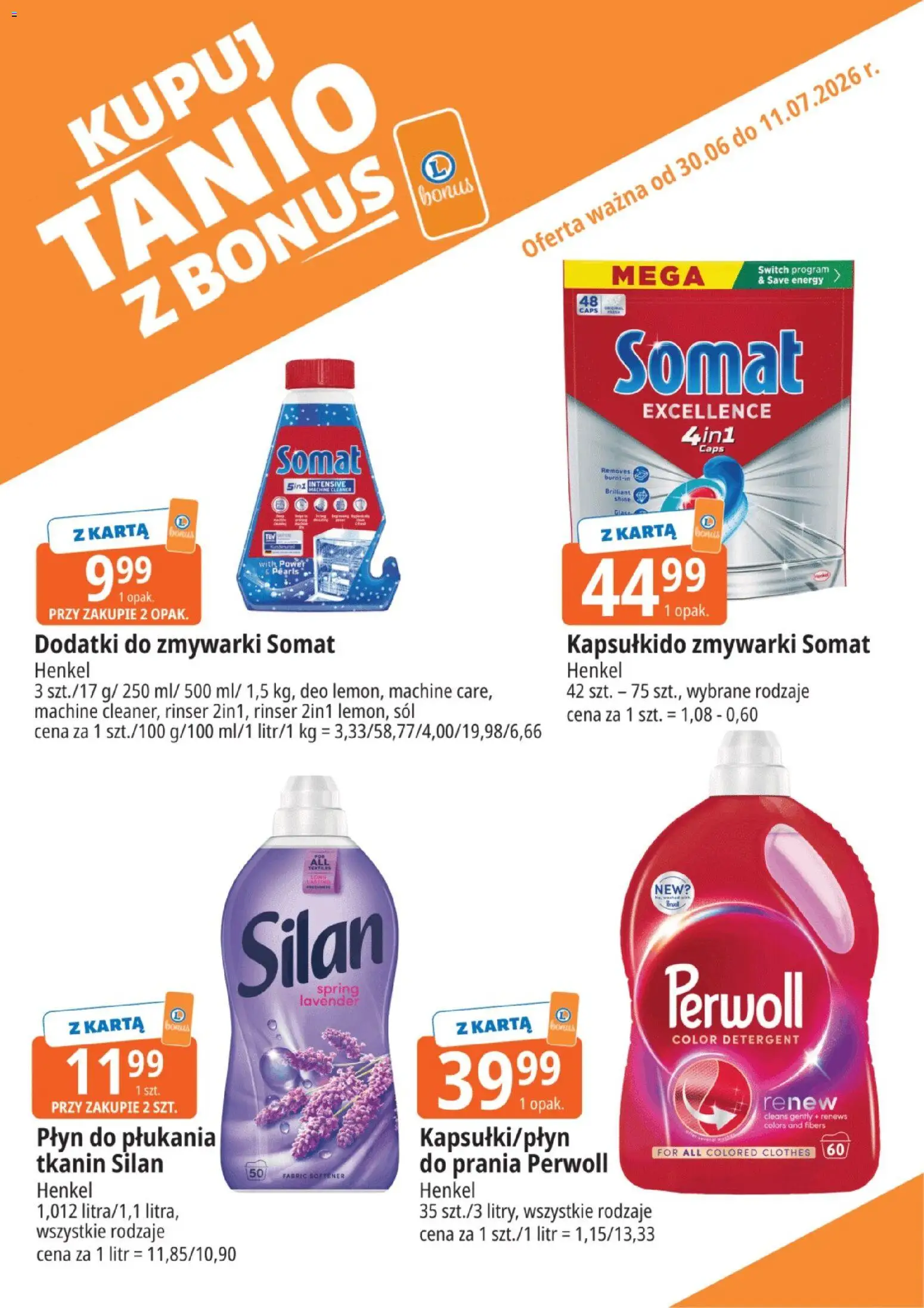 E.Leclerc gazetka - Kupony dodatkowe od 30.06.2026 | Strona: 16 | Produkty: Karta, Detergent, Sól
