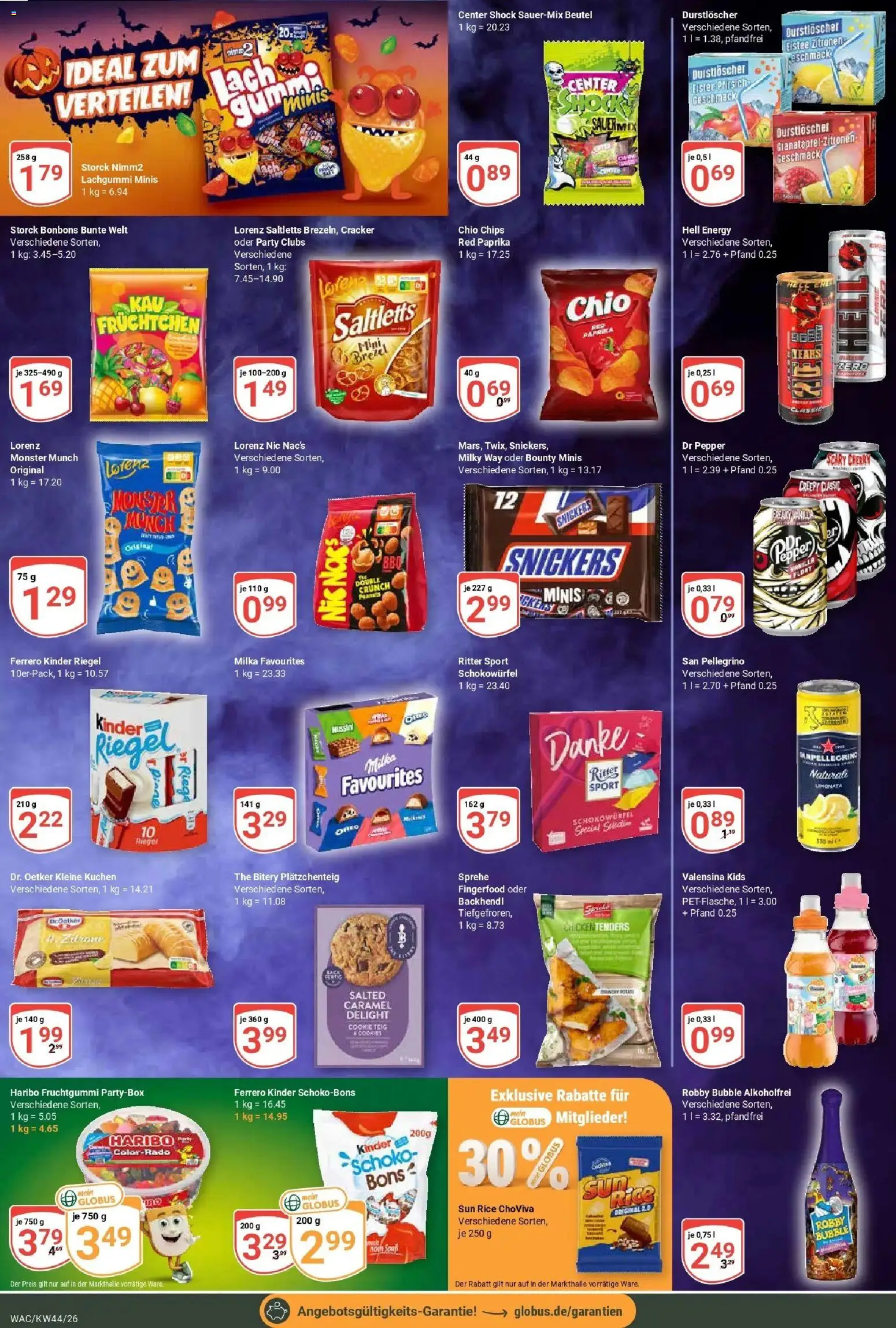 Globus Prospekt Markkleeberg – gültig ab 26.10.2026 | Seite: 16 | Produkte: Milka, Valensina, Chips, Zitronen