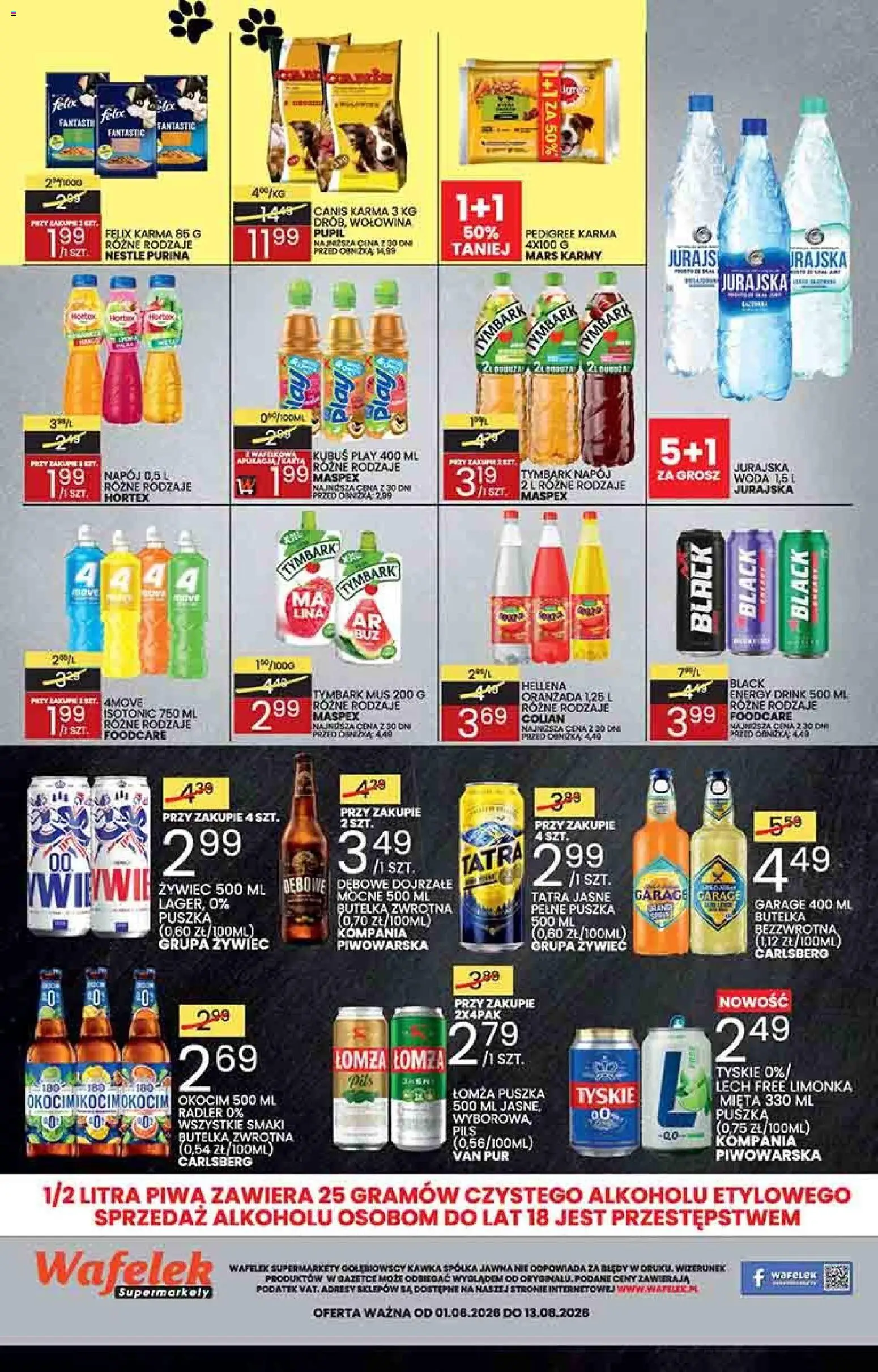 Wafelek - Wafelek Gazetka od 01.06.2026 | Strona: 8 | Produkty: Karta, Limonka, Pedigree, Woda
