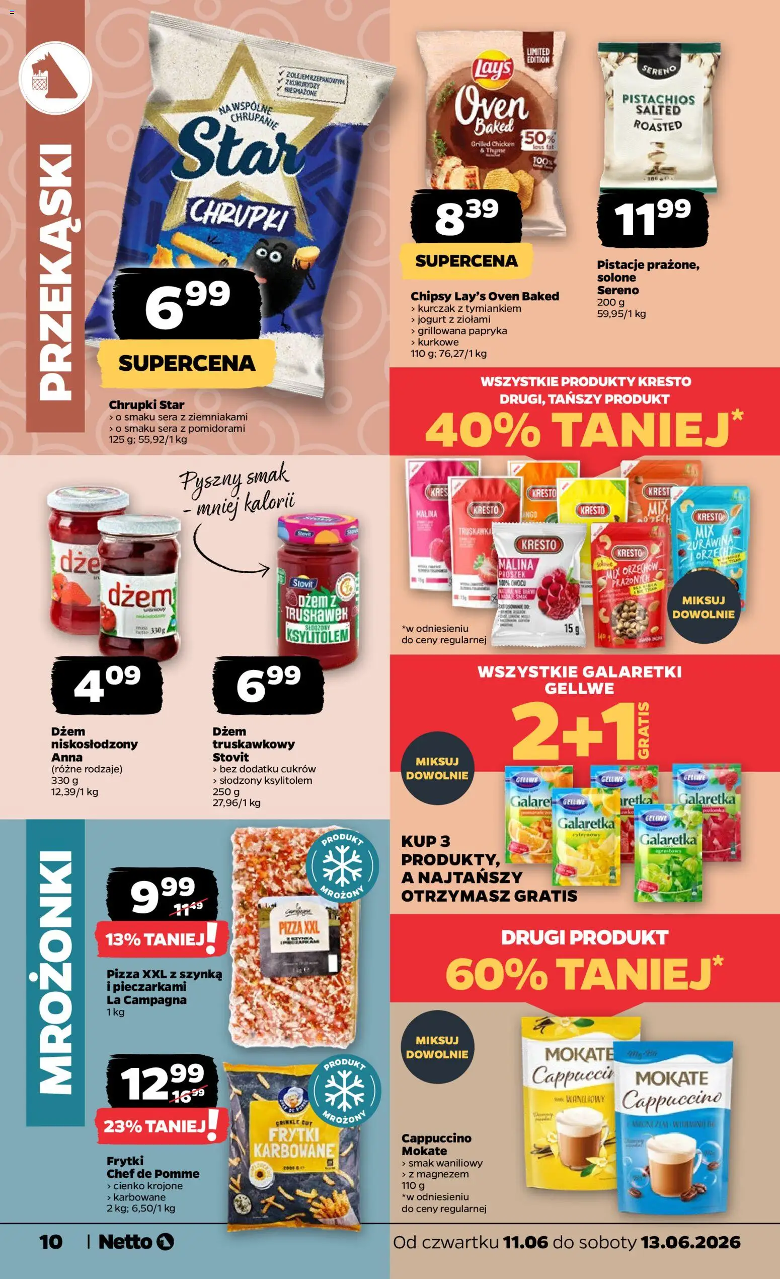 Netto gazetka od czwartku spożywcza od 11.06.2026 | Strona: 10 | Produkty: Kurczak, Galaretka, Dżem, Orzechy