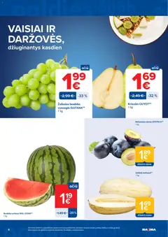 MAXIMA leidinys galioja nuo 2026.09.01 | Puslapis: 4 | Prekių: Vynuogės, Kriaušės