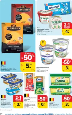 Carrefour folder week 19 - Voorbeeld van een folder van Carrefour, geldig van 06.05.2026 | Pagina: 24 | Producten: Kötél, Room, Jonge kaas, Knoflook