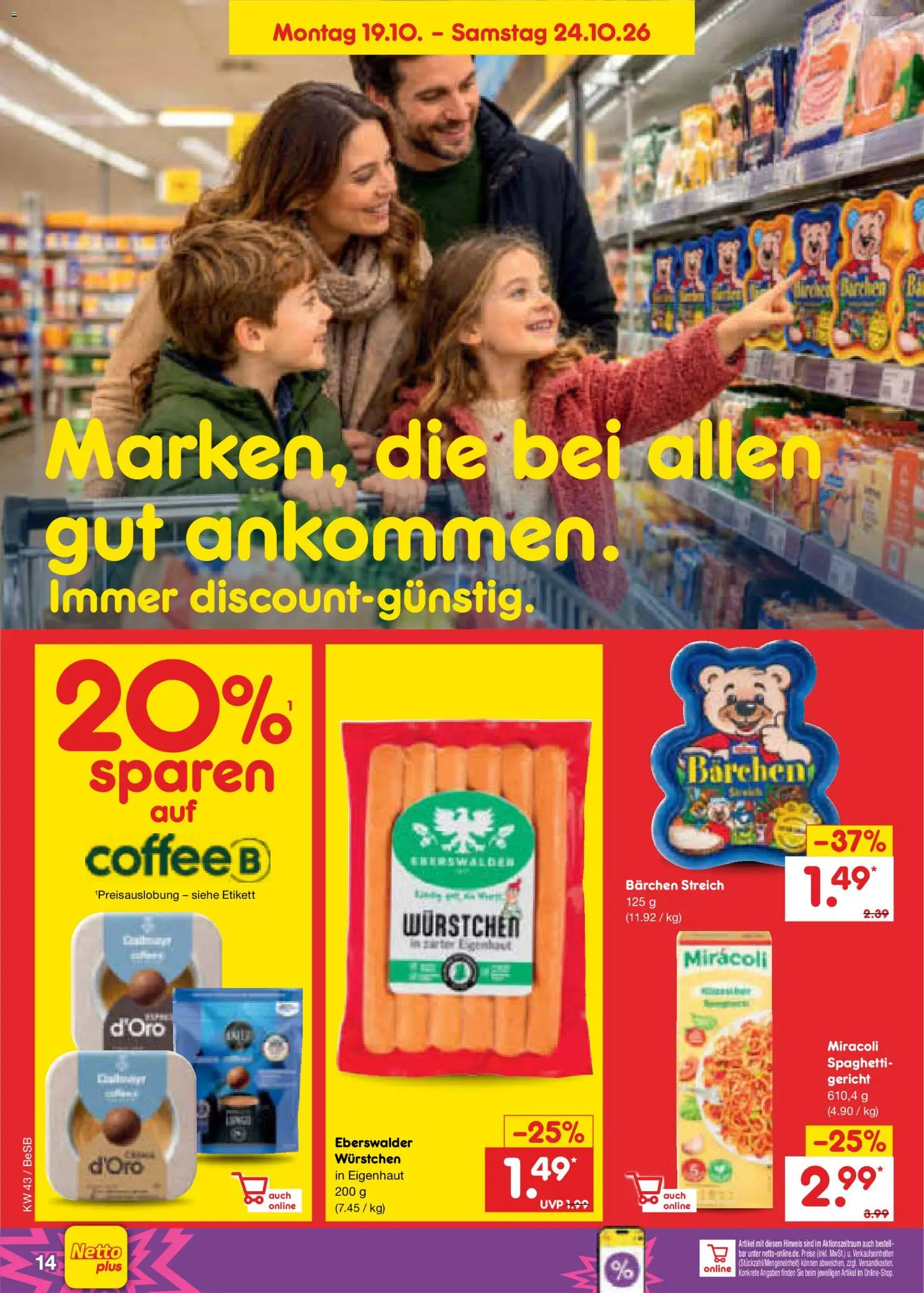 Netto Marken-Discount Prospekt – gültig ab 19.10.2026 | Seite: 16 | Produkte: Spaghetti