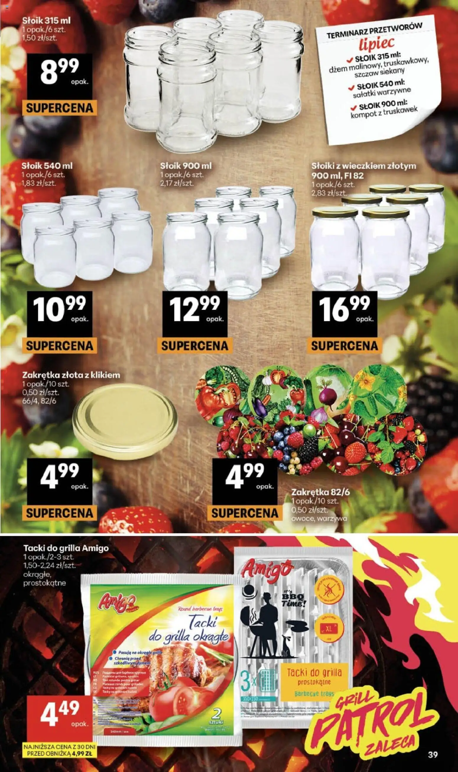 Delikatesy Centrum gazetka od 09.07.2026 | Strona: 39 | Produkty: Grill, Dżem, Warzywa