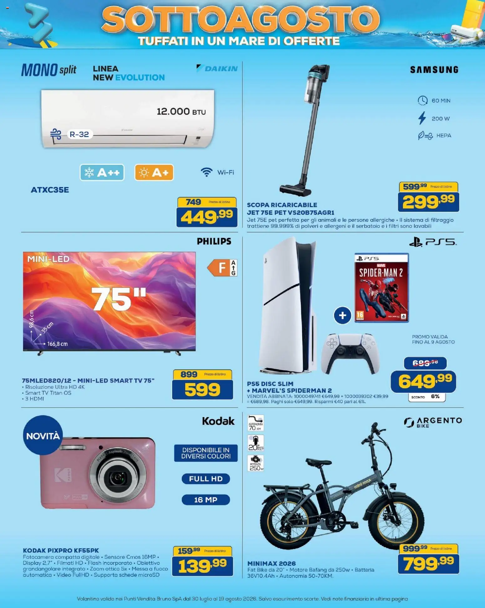 Volantino BRUNO del 30/07/2026 | Pagina: 3 | Prodotti: smart TV, Scopa, Batteria, Samsung