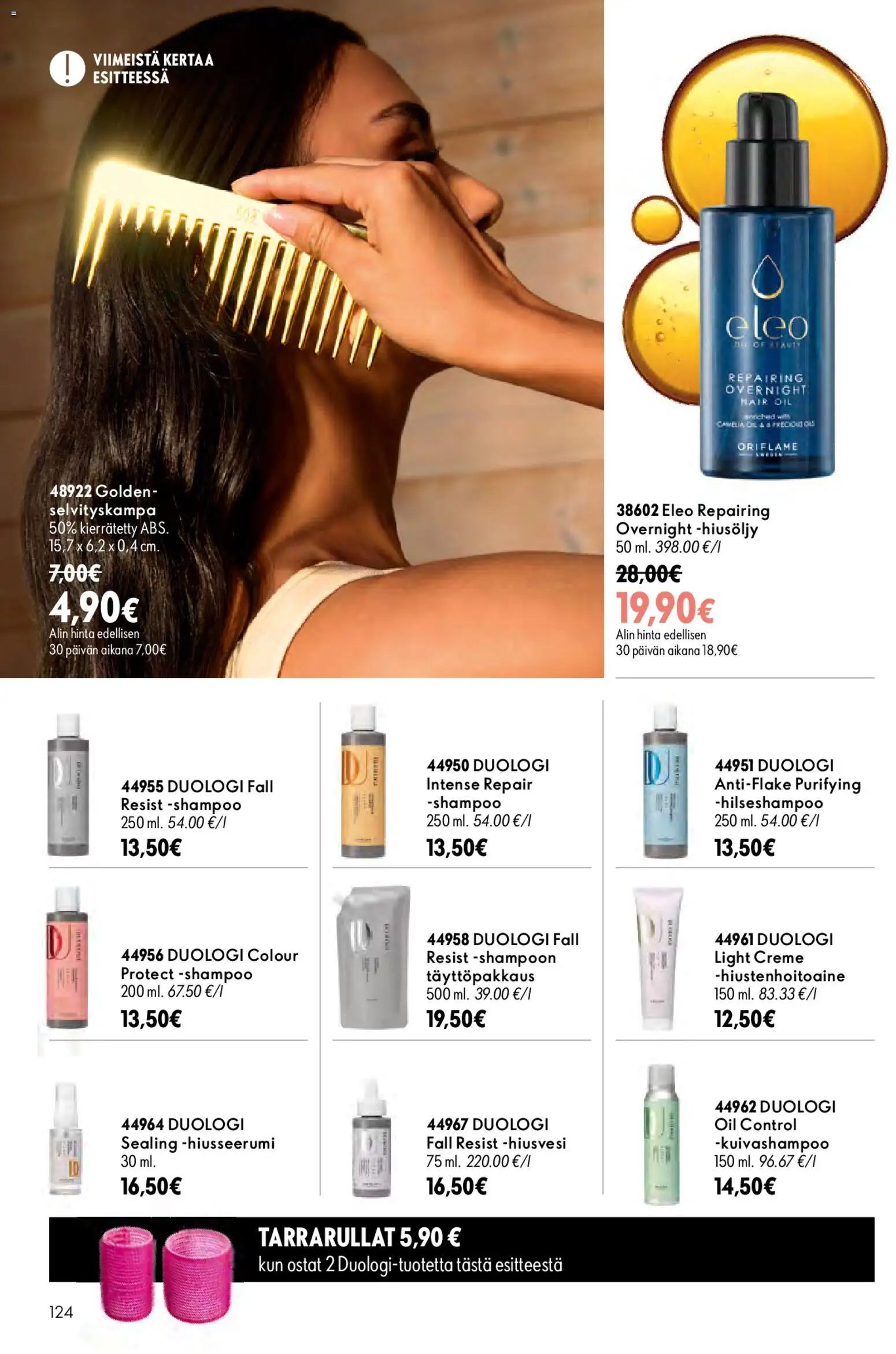 Oriflame tarjoukset – voimassa 26/08/2026 alkaen | Sivu: 124 | Tuotteet: Shampoo, Hiusöljy, Hiustenhoitoaine, Kuivashampoo