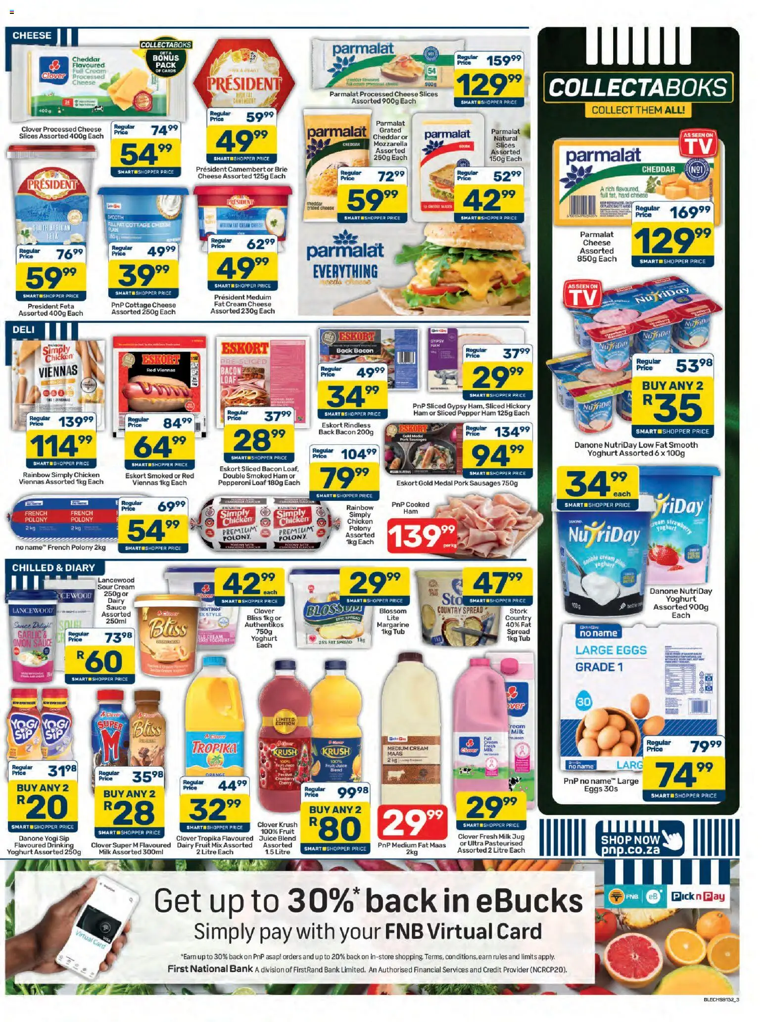 New Pick n Pay catalogue – valid from 23/10/2026 | Page: 3 | Products: Cheddar, Cottage cheese, Fat spread, Garlic