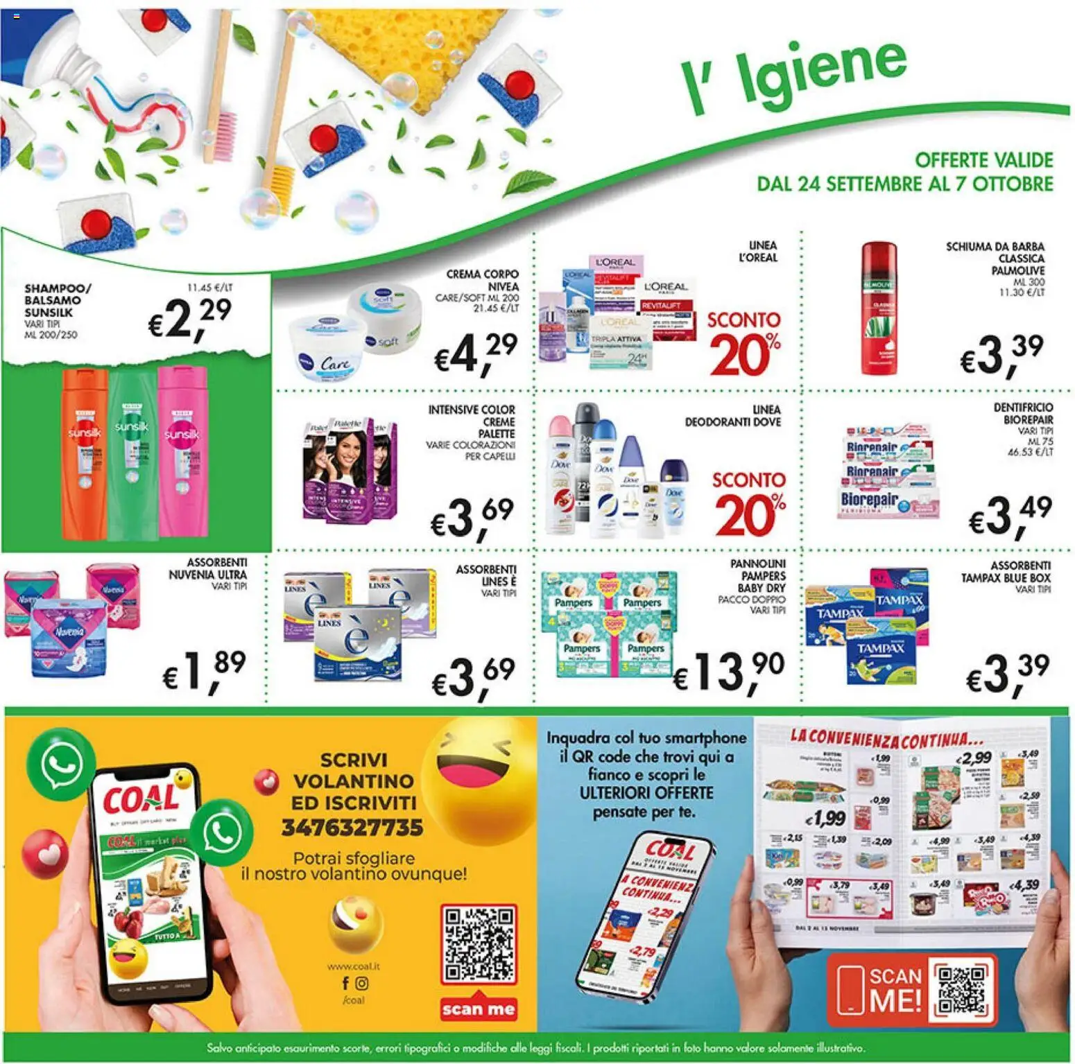 Volantino Coal del 24/09/2026 | Pagina: 27 | Prodotti: Balsamo, Schiuma, Dentifricio, Pampers