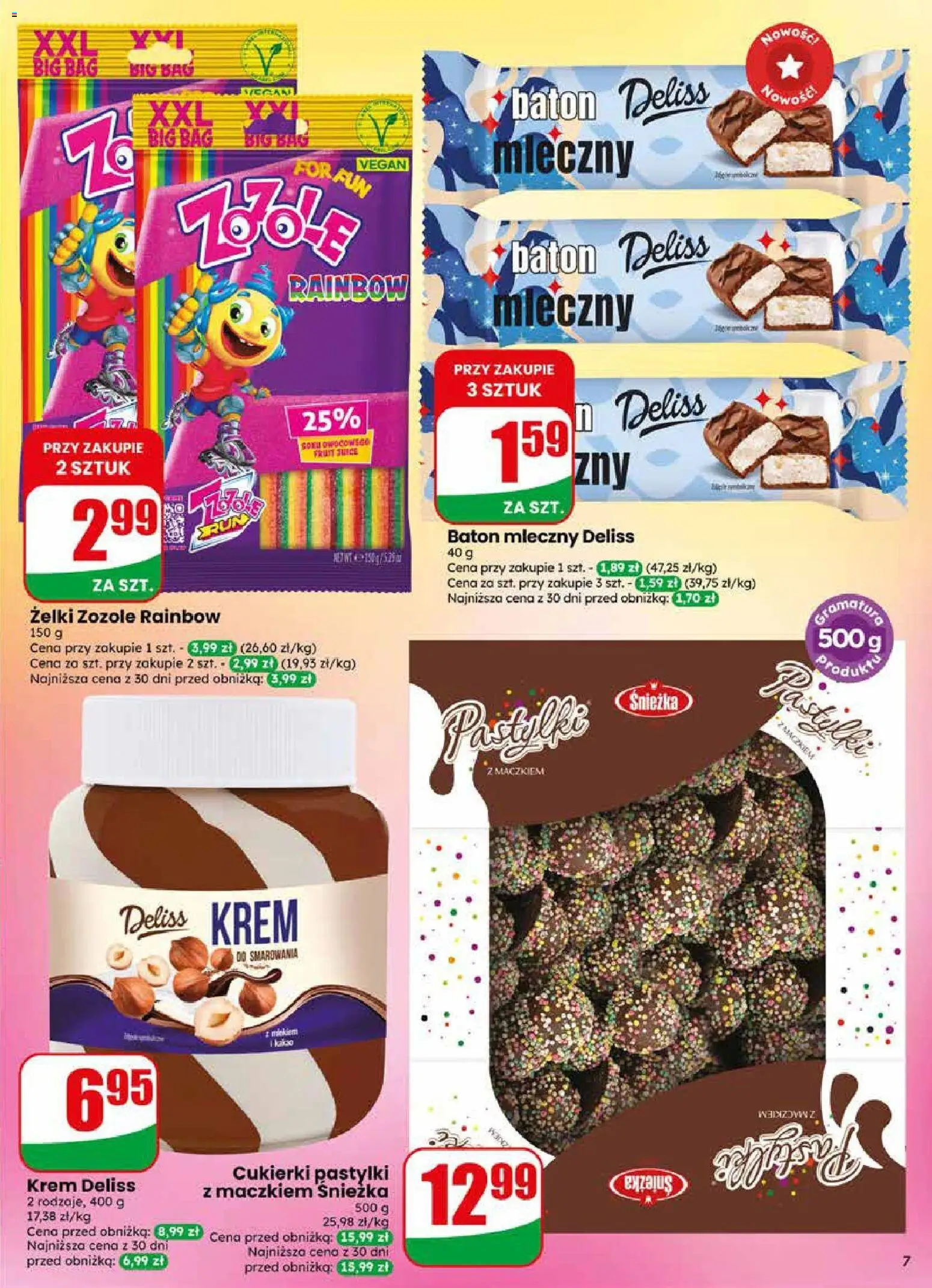 Dino gazetka od 10.06.2026 | Strona: 7 | Produkty: Baton, Żelki, Cukierki, Krem