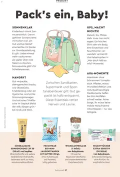 MINERALISCHE SONNENCREME LSF 50 (50 ml) von baybies., Ohne Duftstoffe und weitere bedenkliche Inhaltsstoffe, besonders sanft zur Haut, naturkosmetikzertifiziert. ab 06.06.2026 gültig | Seite: 57