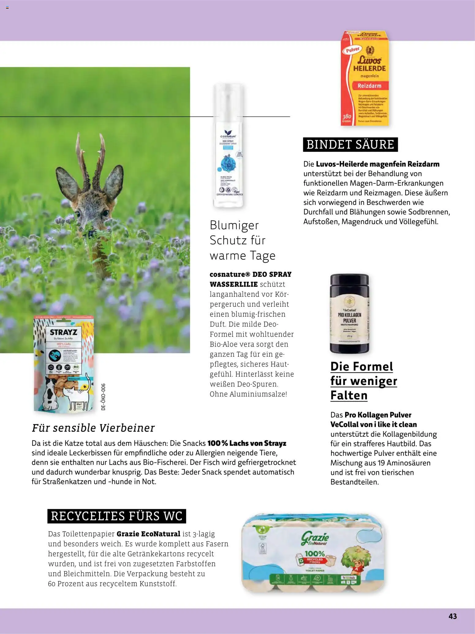 Denns BioMarkt Kreo Magazin – gültig ab 17.07.2026 | Seite: 43 | Produkte: Fisch, Lachs, Toilettenpapier
