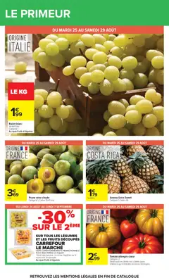 Carrefour - Prévisualisation de Ananas Extra Sweet, Catégorie 1, Calibre A8. valide à partir de 24/08/2026 | Page: 32 | Produits: Prune, Fruits, Tomates, Raisin blanc