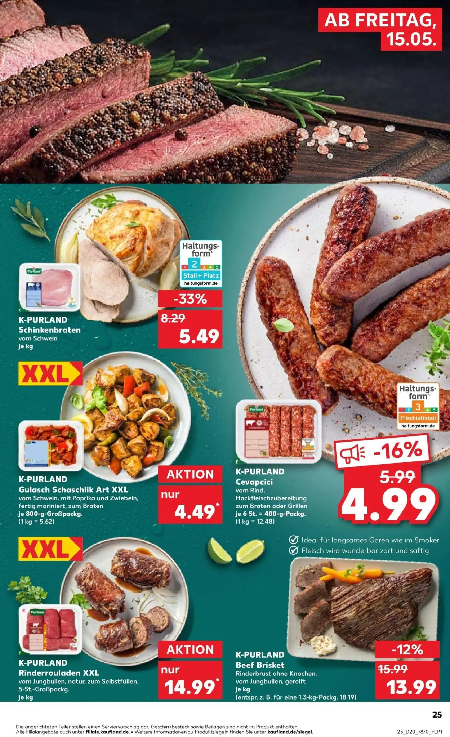 Kaufland Prospekt Memmingen	 – gültig ab 10.05.2026 | Seite: 32 | Produkte: Rinderrouladen, Paprika, Gulasch, Fleisch