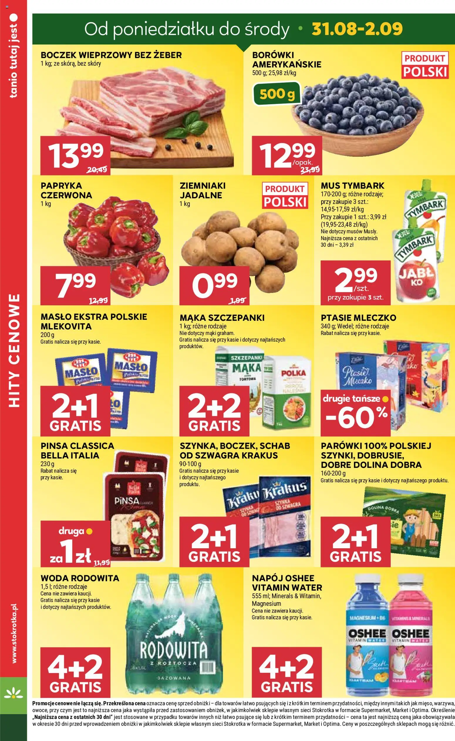 Stokrotka gazetka - Market od 27.08.2026 | Strona: 6 | Produkty: Schab, Parówki, Papryka, Warzywa