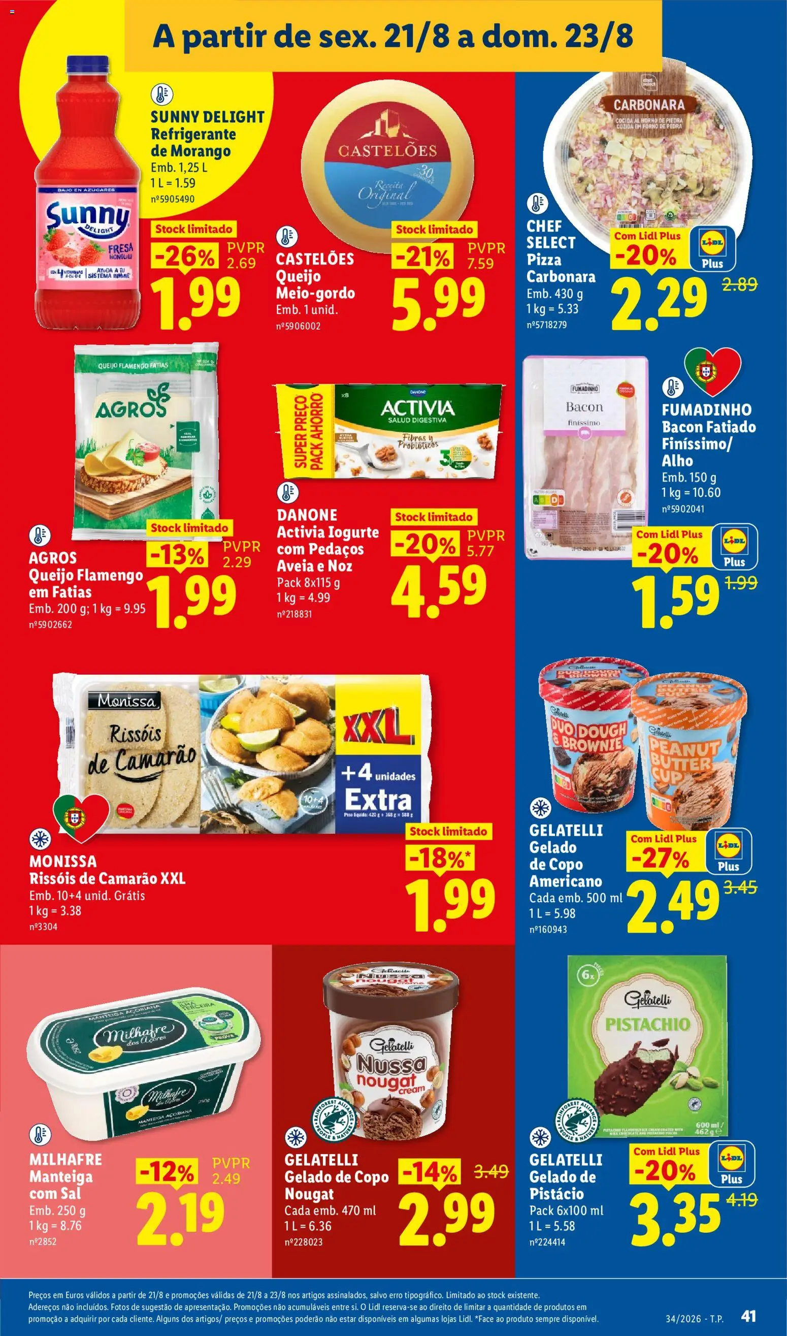 Lidl folheto │ válido de 17/08/2026 | Página: 41 | Produtos: Forno, Bacon, Camarão, Pizza