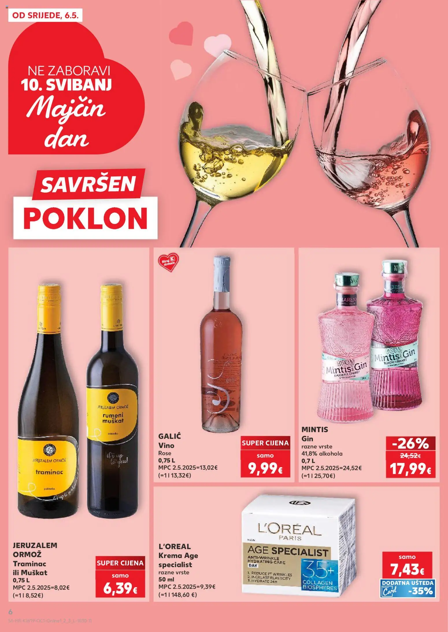 Kaufland HR akciós ujság - amely érvényes a következő dátumtól: 06.05.2026 | Oldal: 6 | Termékek: Gin