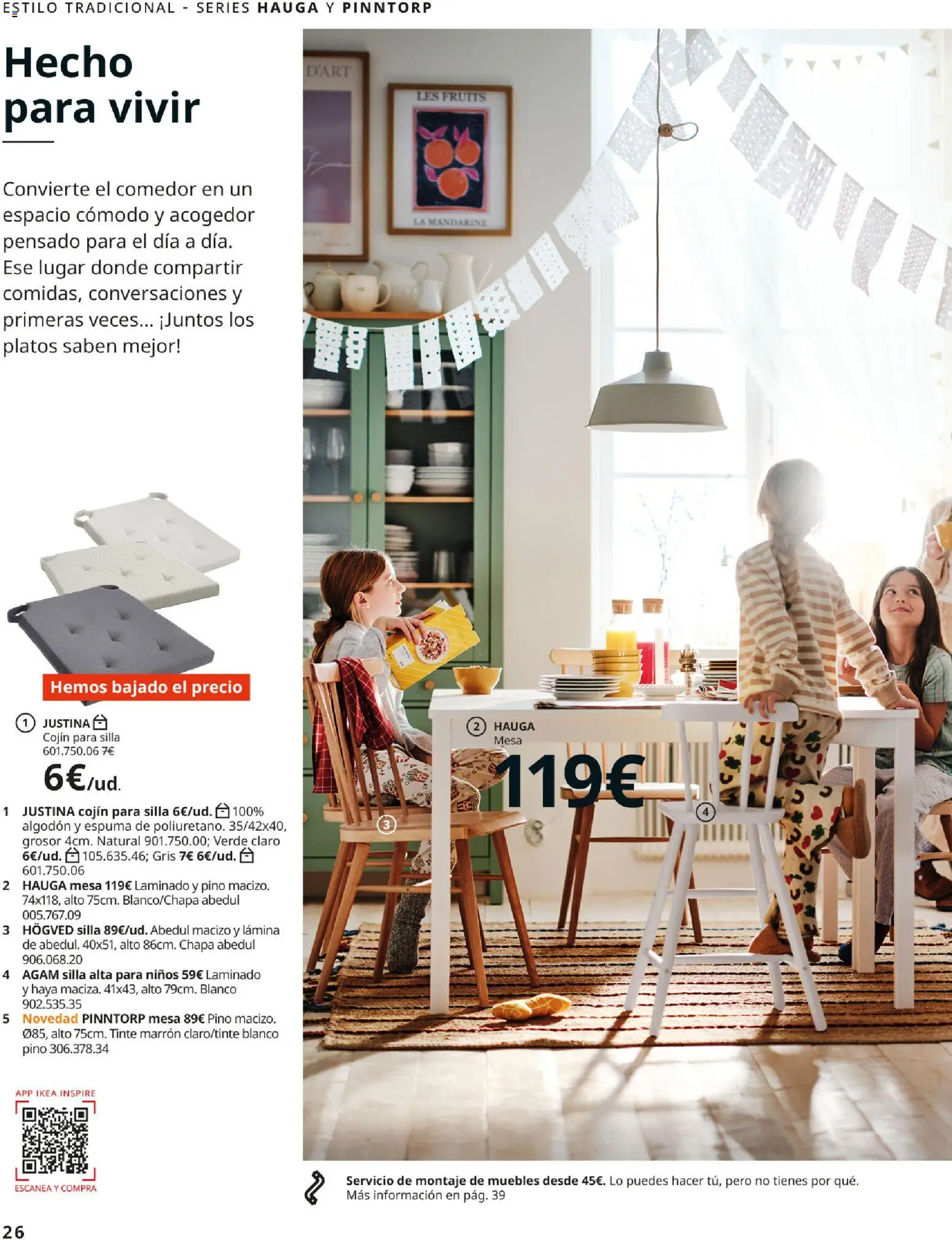 IKEA - Comedores │ válido desde el 01/09/2026 | Página: 26 | Productos: Tinte, Muebles, Cojín, Mesa