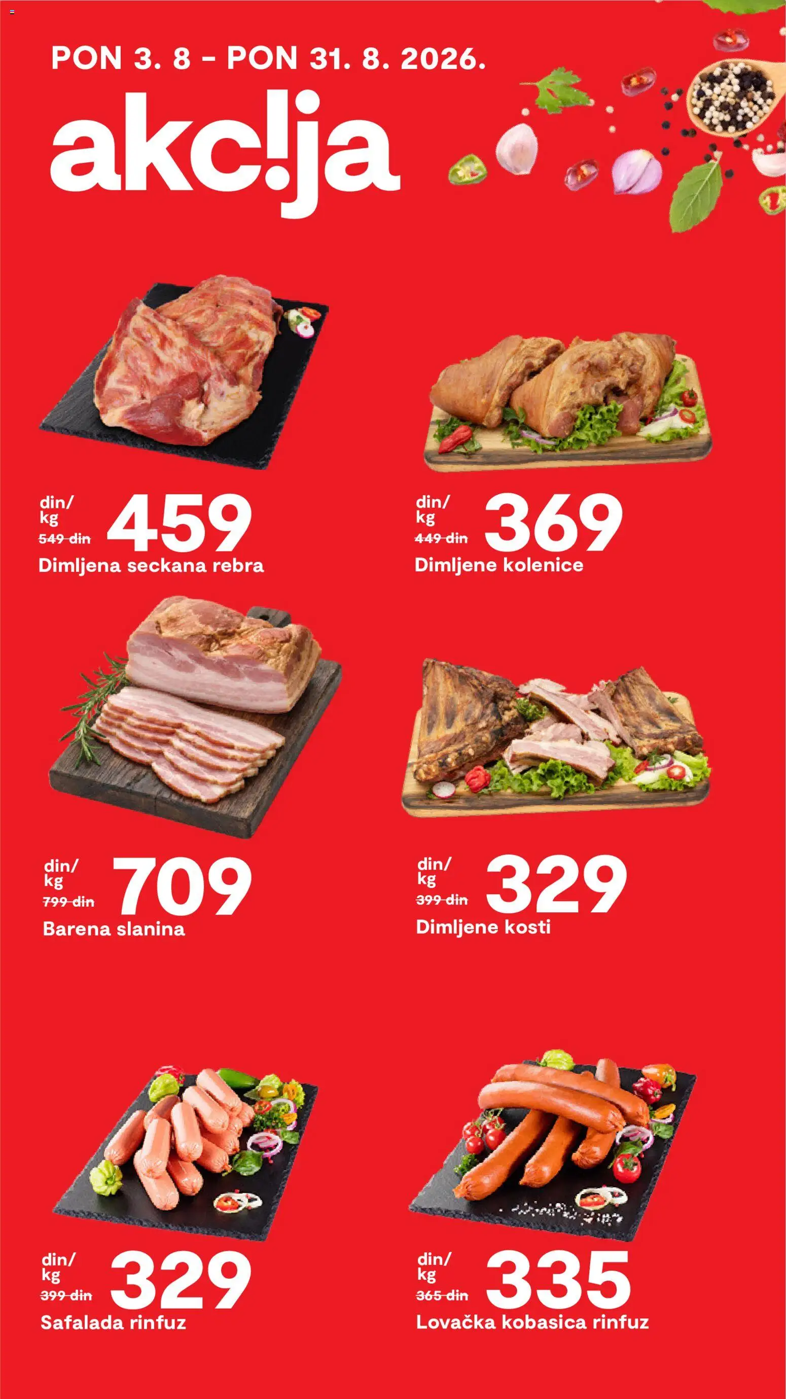 Matijevic katalog - važi od 28.08.2026 | Strana: 13 | Proizvode: Slanina, Kobasica