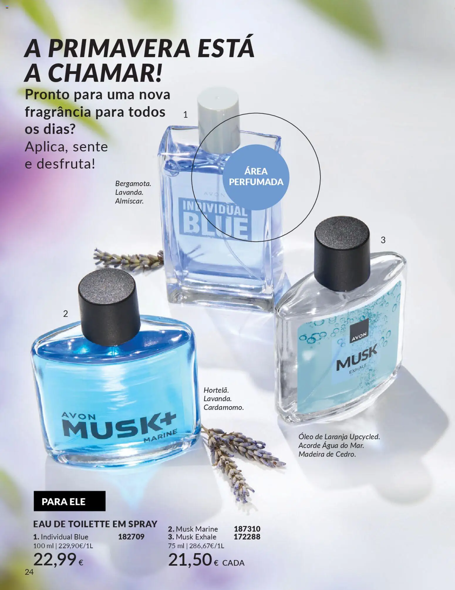 Catálogo Avon Campanha 4 │ válido de 01.04.2026 | Página: 24 | Produtos: Agua, Fragrância, Eau de toilette, Óleo