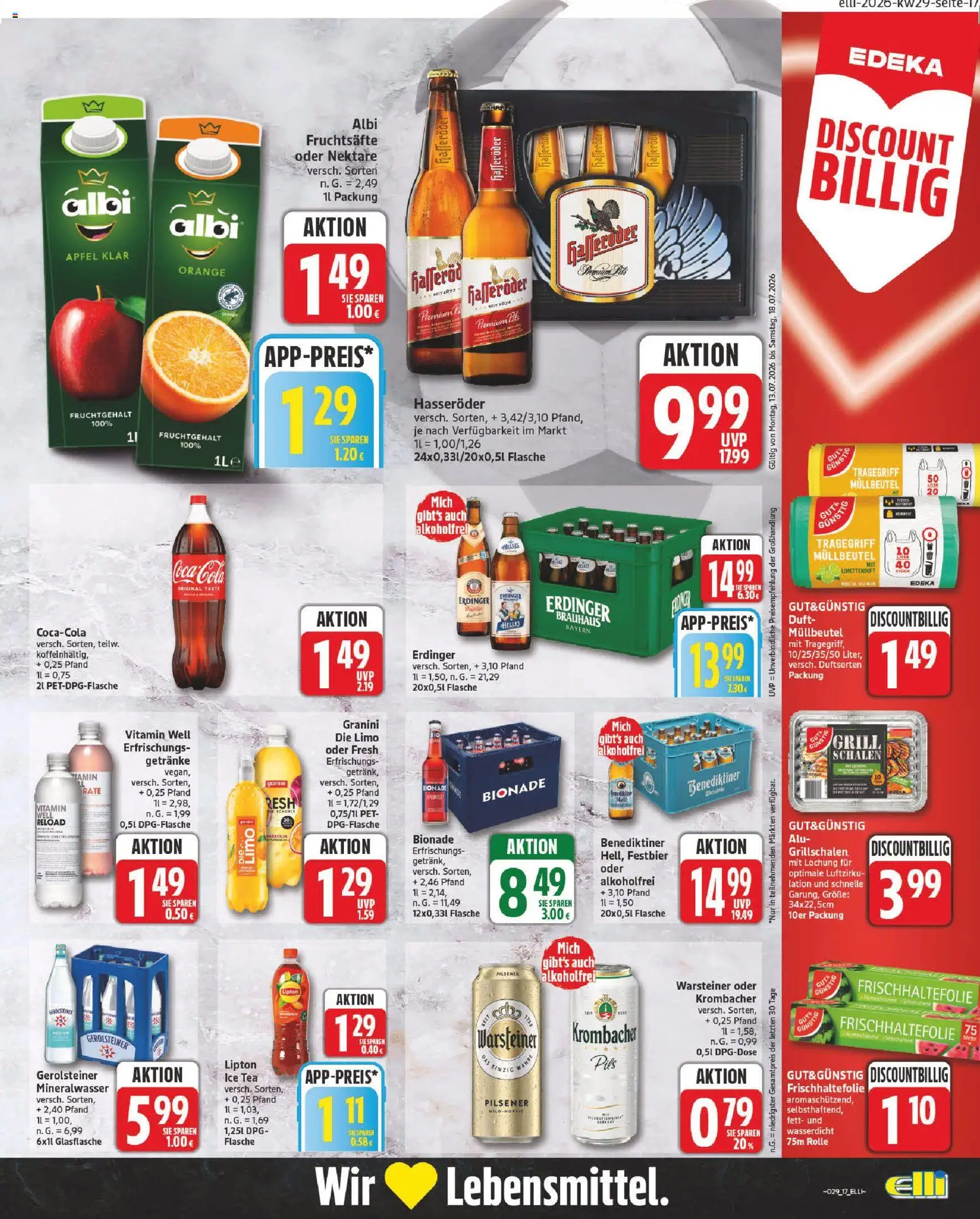 Elli Markt Prospekt – gültig ab 13.07.2026 | Seite: 19 | Produkte: Grill, Duft, Granini, Krombacher