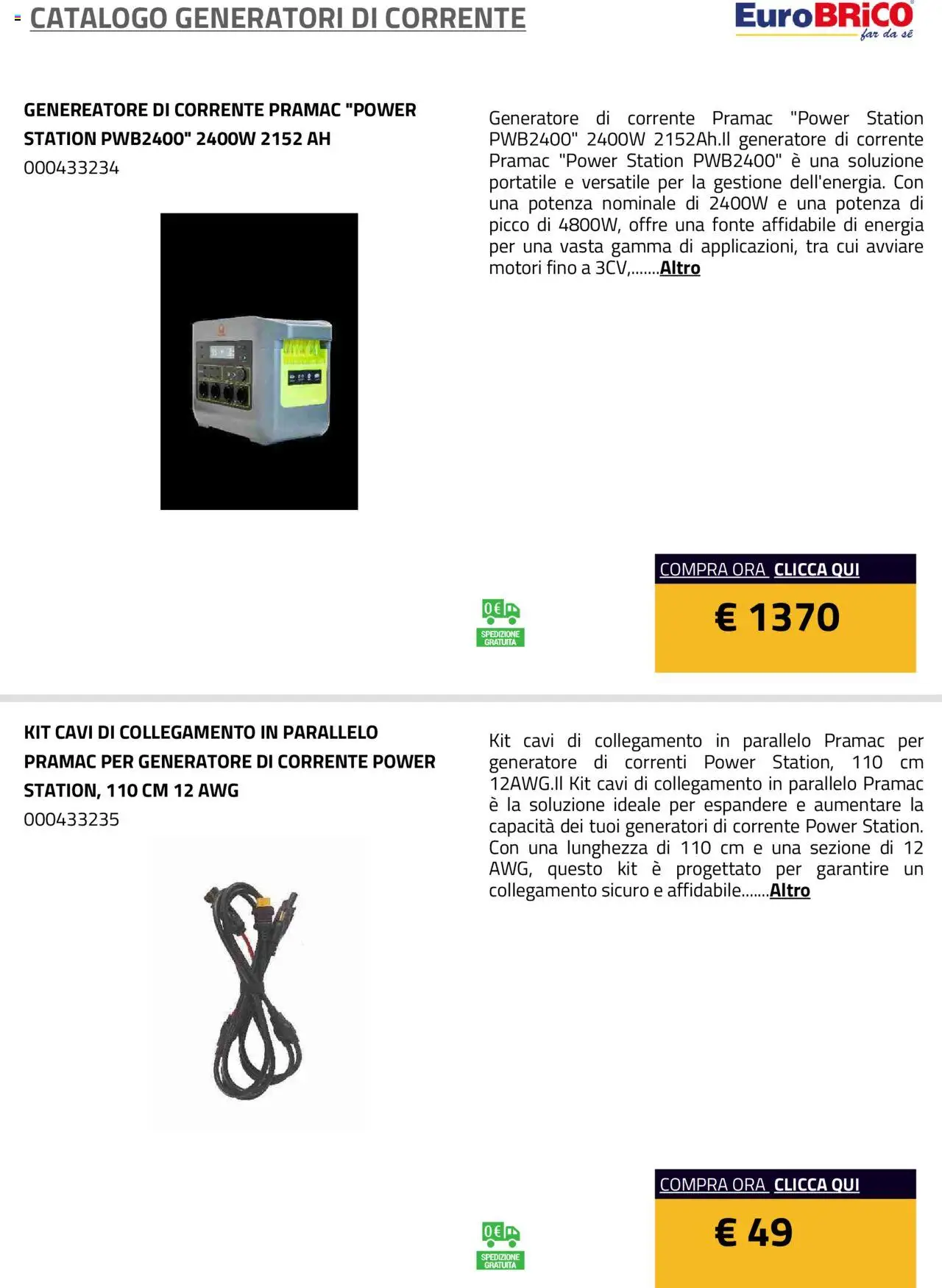 Volantino Eurobrico del 23.07.2025 | Pagina: 24 | Prodotti: Generatore