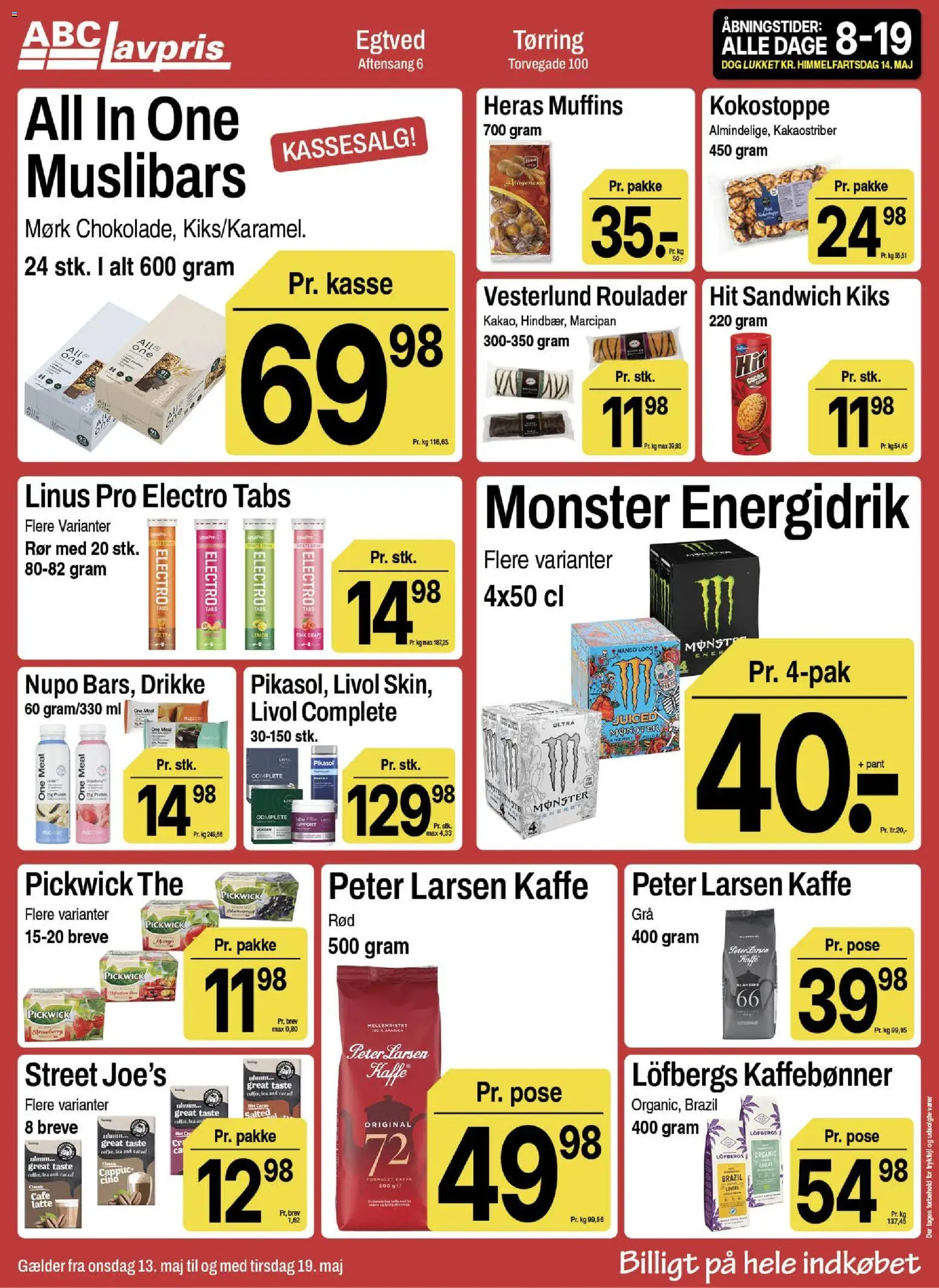 Abc Lavpris tilbudsavis – gyldig fra 13.05.2026 | Side: 9 | Produkter: Mango, Kaffe, Muffins
