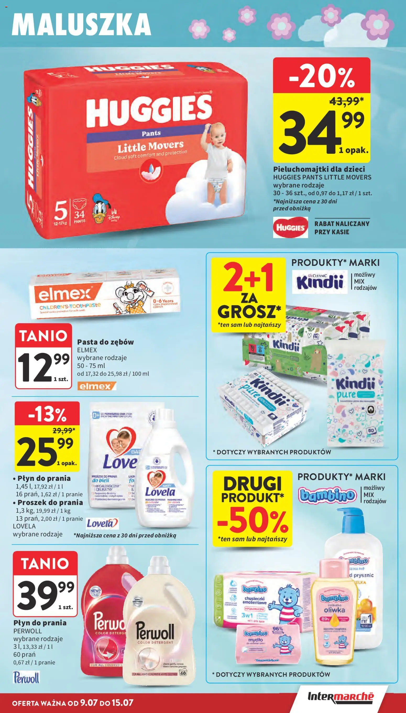 Intermarche gazetka od 09.07.2026 | Strona: 35 | Produkty: Płyn do prania Perwoll, Mydło, Pasta do zębów, Lovela