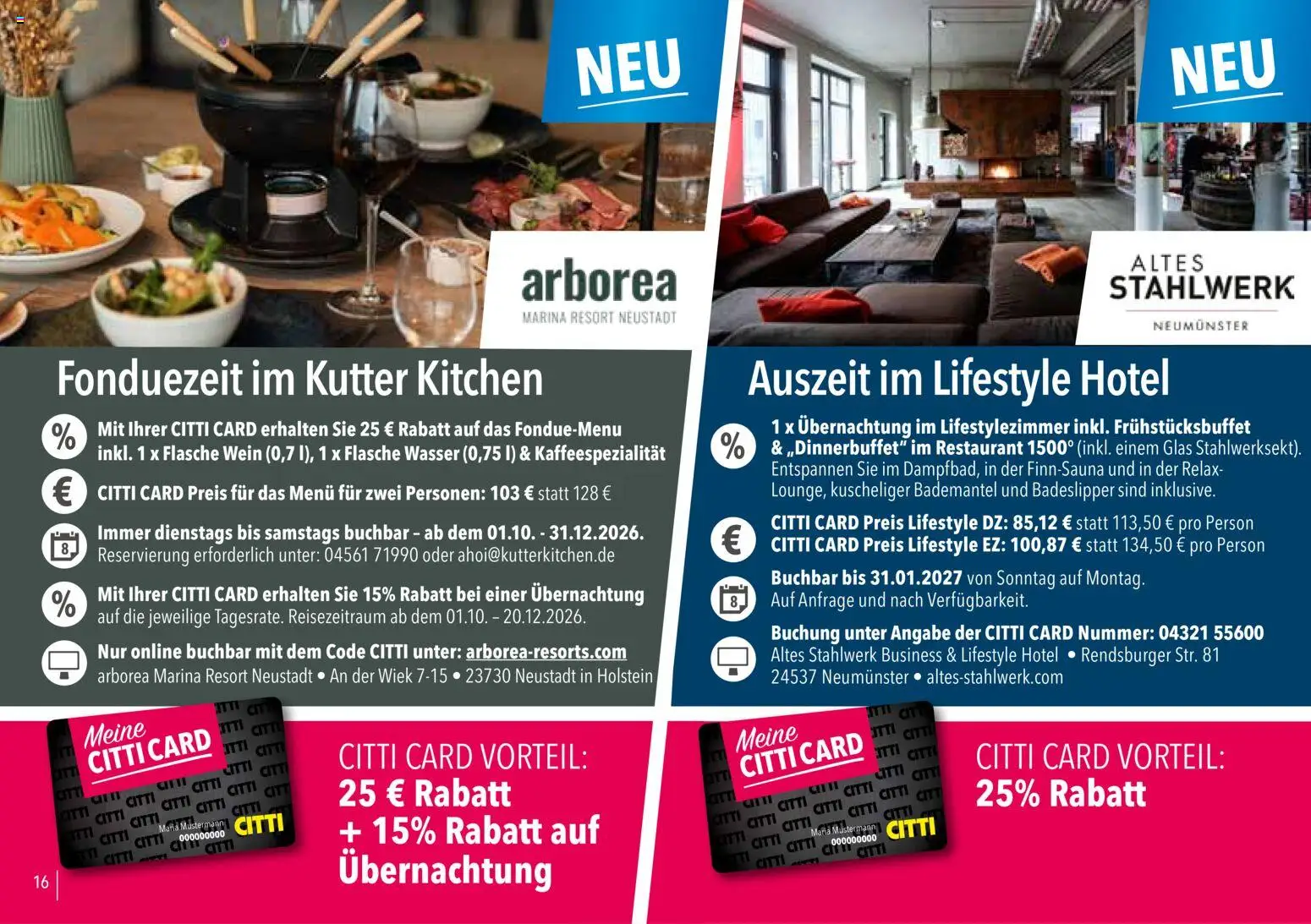 CITTI Markt Vorteilsheft – gültig ab 21.09.2026 | Seite: 16 | Produkte: Wasser, Bademantel, Wein
