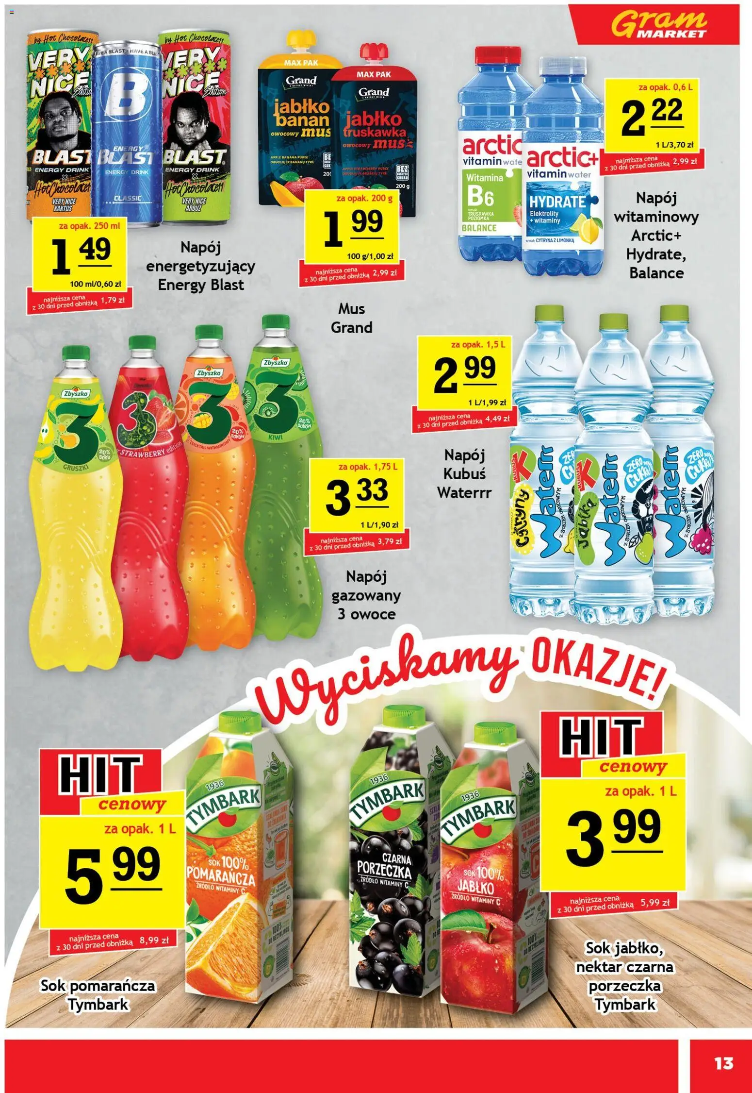 Gram Market gazetka od 22.04.2026 | Strona: 13 | Produkty: Limonka, Sok, Banan, Owoce