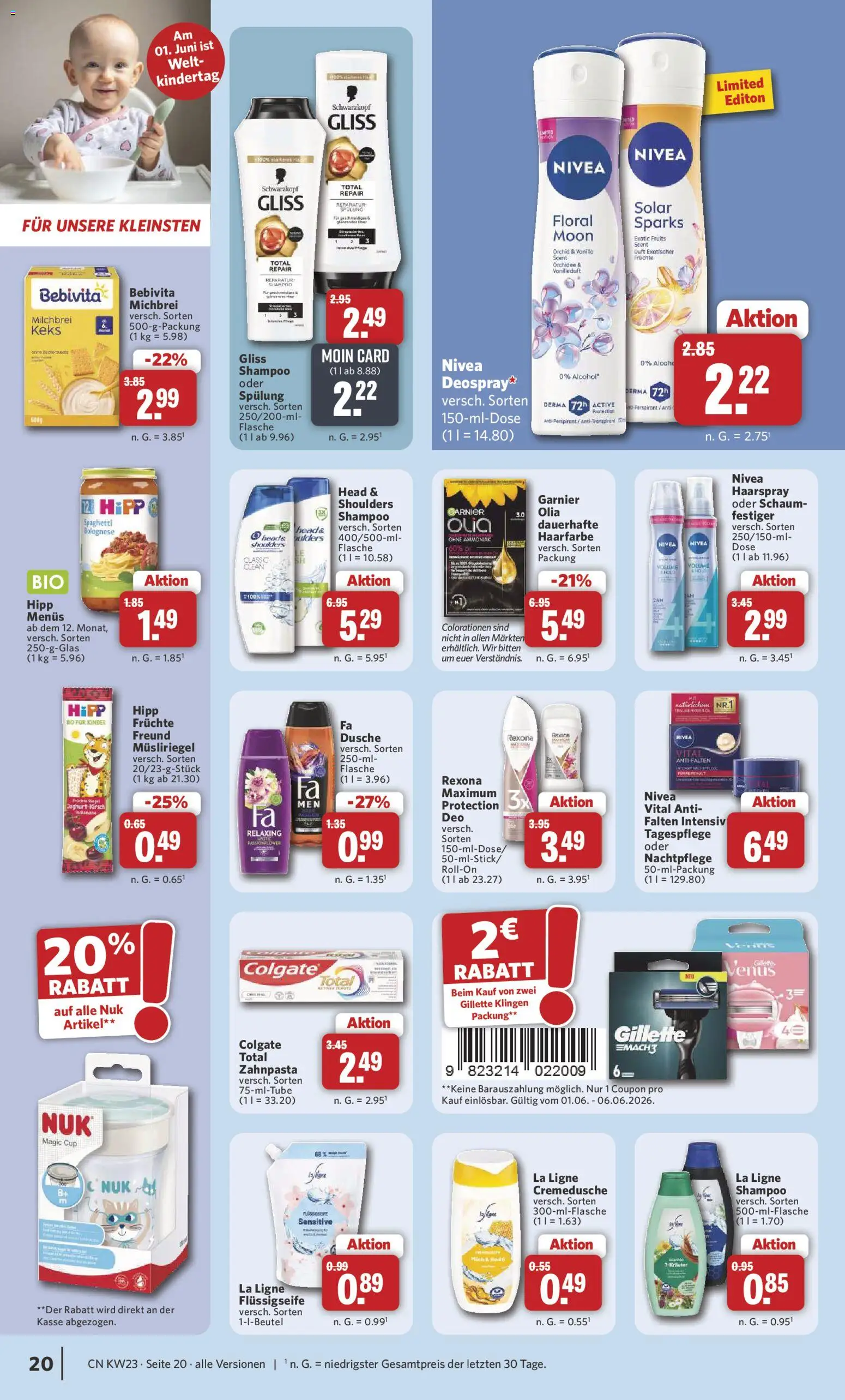 Combi Prospekt – gültig ab 01.06.2026 | Seite: 20 | Produkte: Duft, Spülung, Haarspray, Antitranspirant