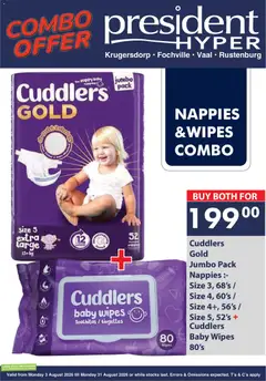 President Hyper specials catalogue – valid from 03/08/2026 | Page: 1 | Products: Stock, Nappies