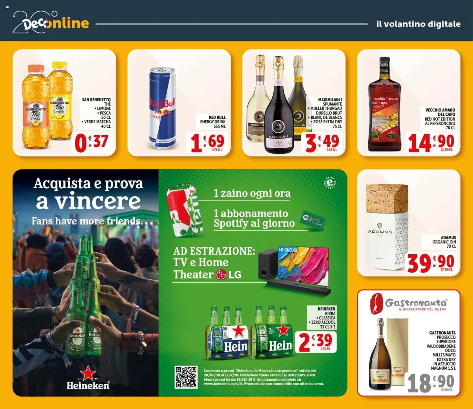 Volantino Decò del 20.05.2026 | Pagina: 34 | Prodotti: Zaino, Spumante, Heineken, Amaro