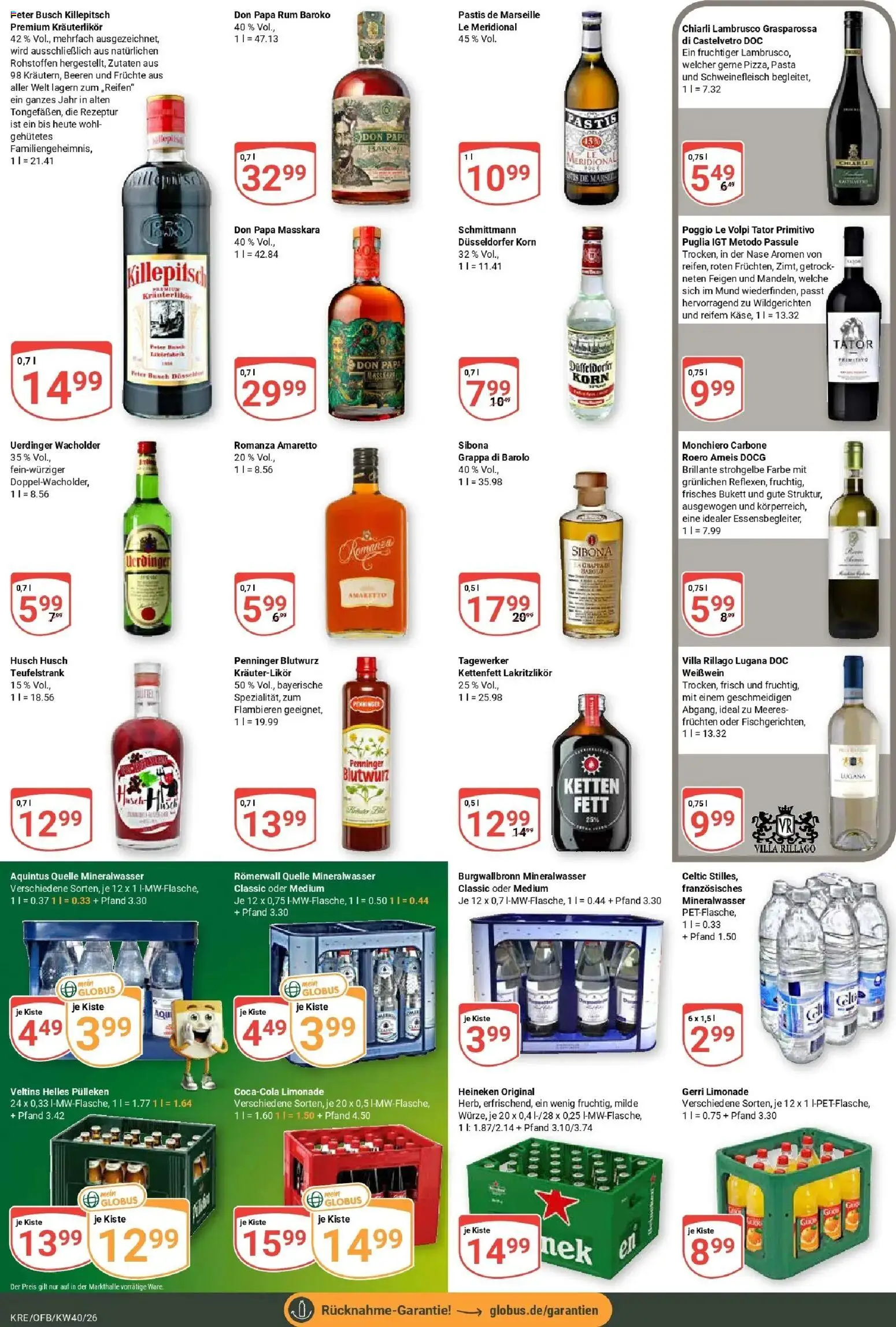 Globus Prospekt Krefeld (ab 28.09.2026) » Angebote online | Seite: 17 | Produkte: Rum, Heineken, Pasta, Feigen