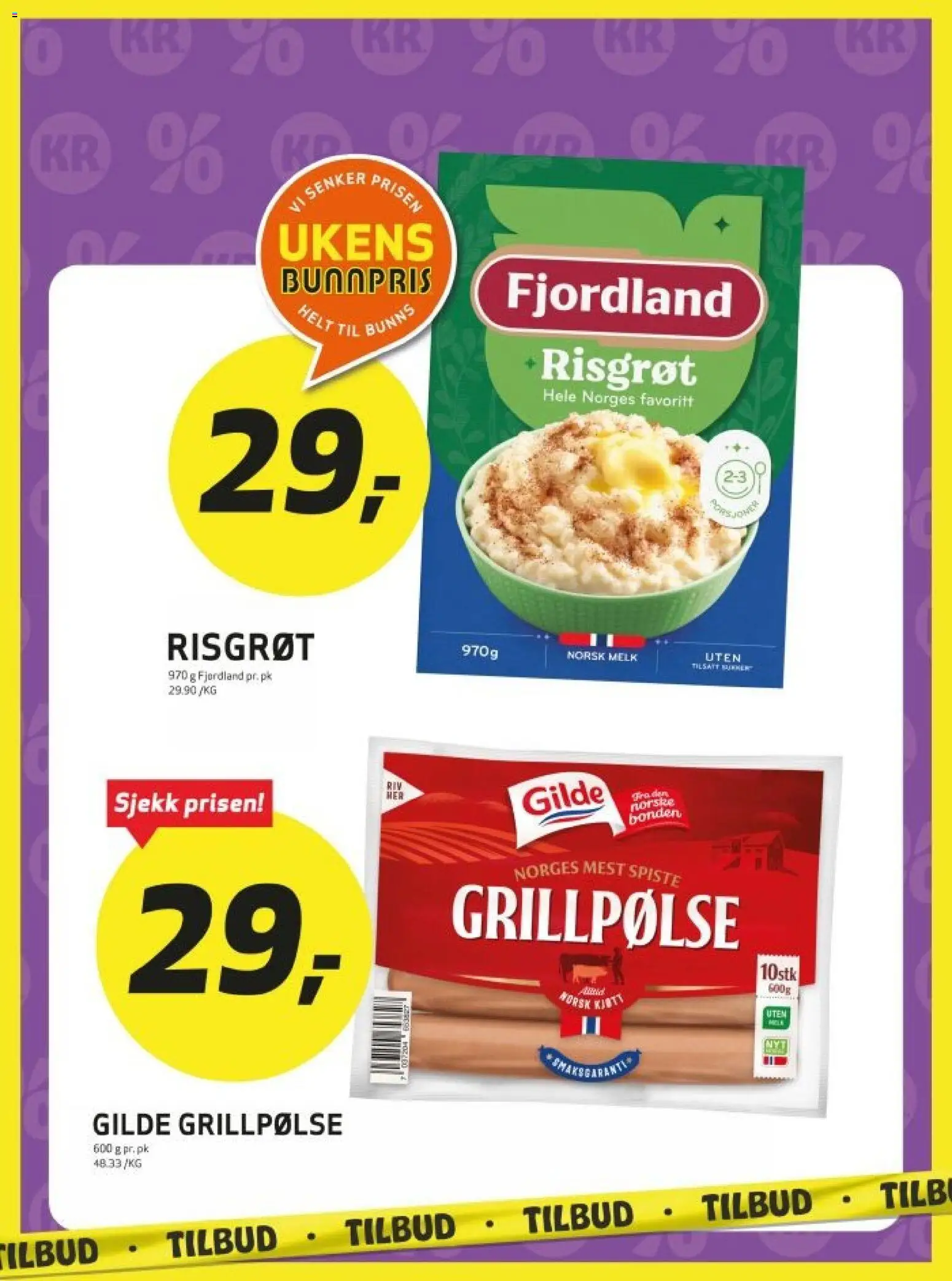 {H1} | Side: 3 | Produkter: Fjordland, Melk, Risgrøt, Fjordland risgrøt