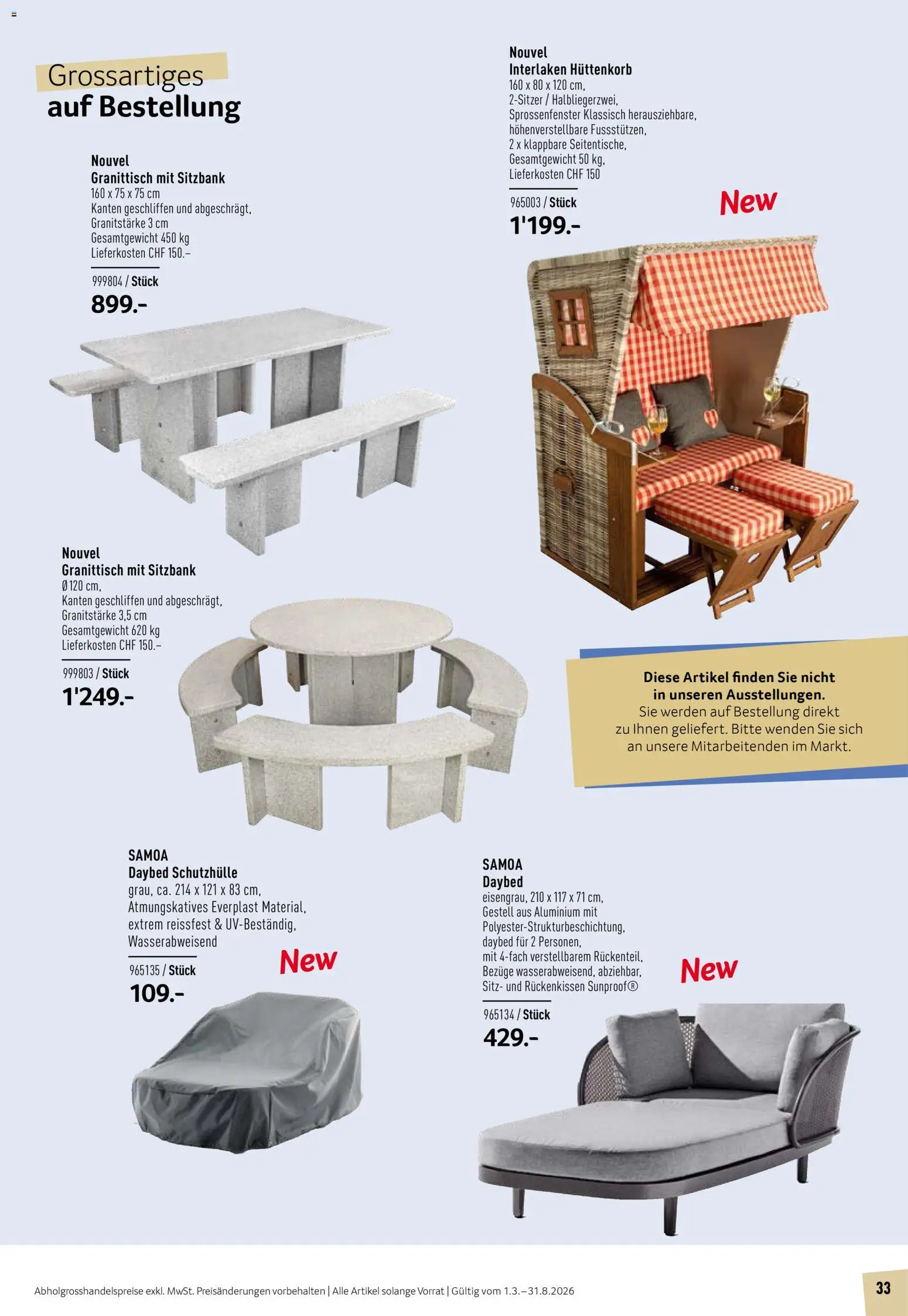 Prodega Aktionen Outdoor-Ausstattung – gültig ab 01.03.2026 | Seite: 33 | Produkte: Sitzbank
