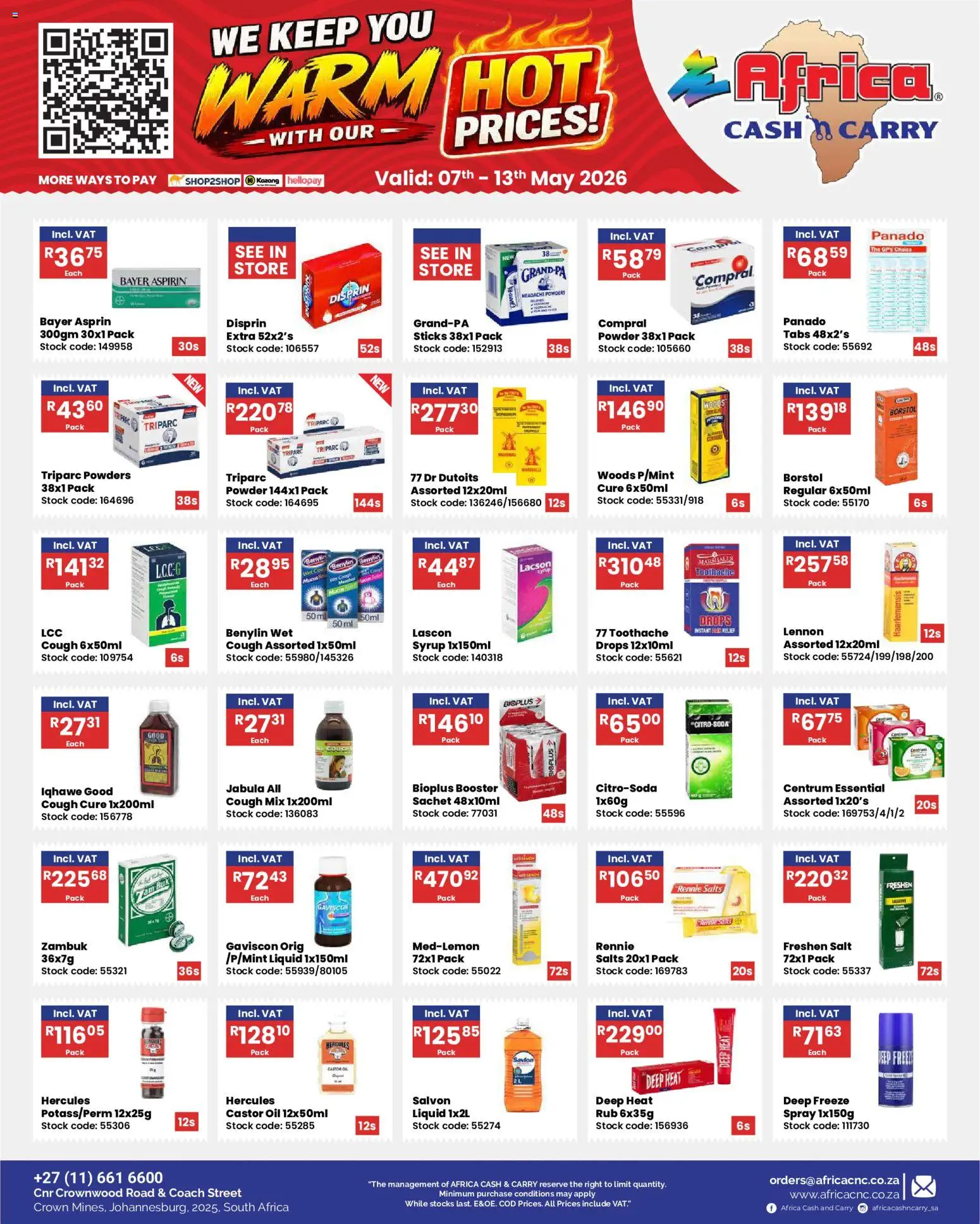 Africa Cash & Carry Specials | 07/05/2026 | How to get a limited discount? Save today! | South Africa