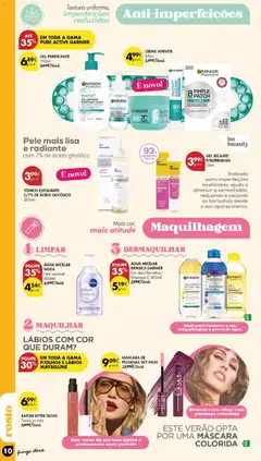 Pré-visualização Pingo Doce Beleza válido de 18/08/2026 | Página: 10 | Produtos: Ingredientes, Água micelar, Maquilhagem, Óleo