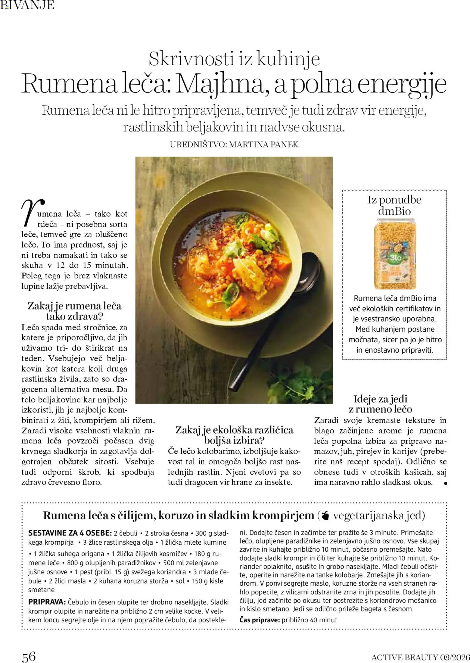 Novi DM Drogerie Markt katalog ponudbe – veljaven od 01.03.2026 | Stran: 56 | Izdelki: Zacimbe, Krompir, Sol, Cili