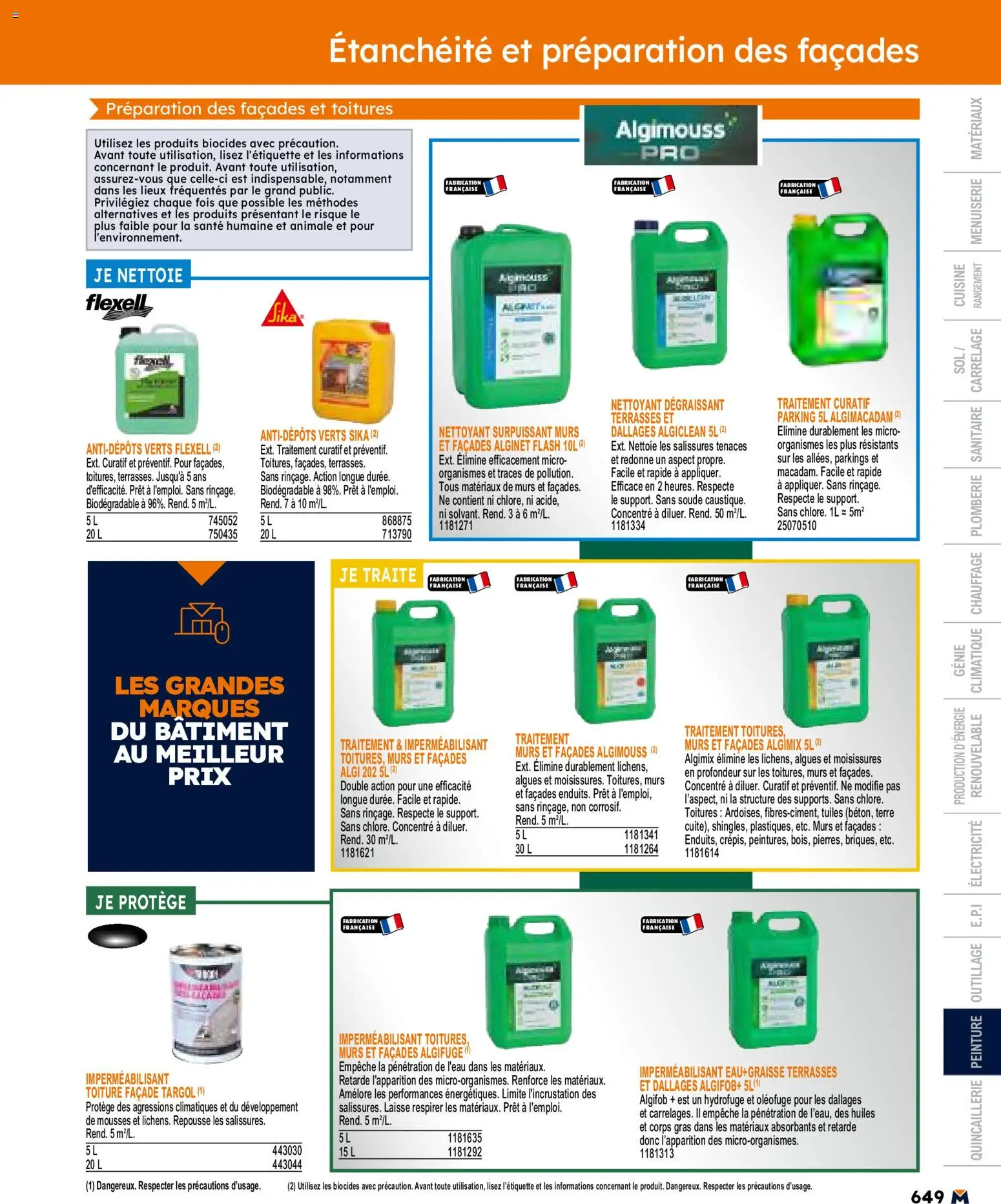 {H1} | Page: 649 | Produits: Algues
