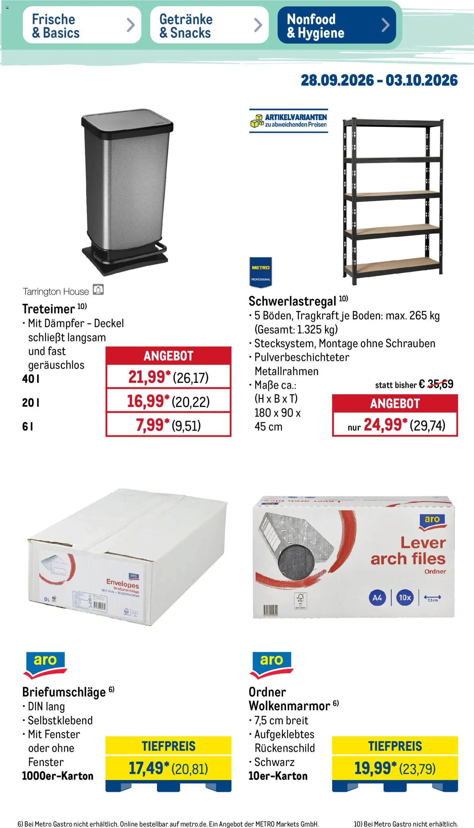 Metro Prospekt – gültig ab 28.09.2026 | Seite: 41 | Produkte: Schwerlastregal