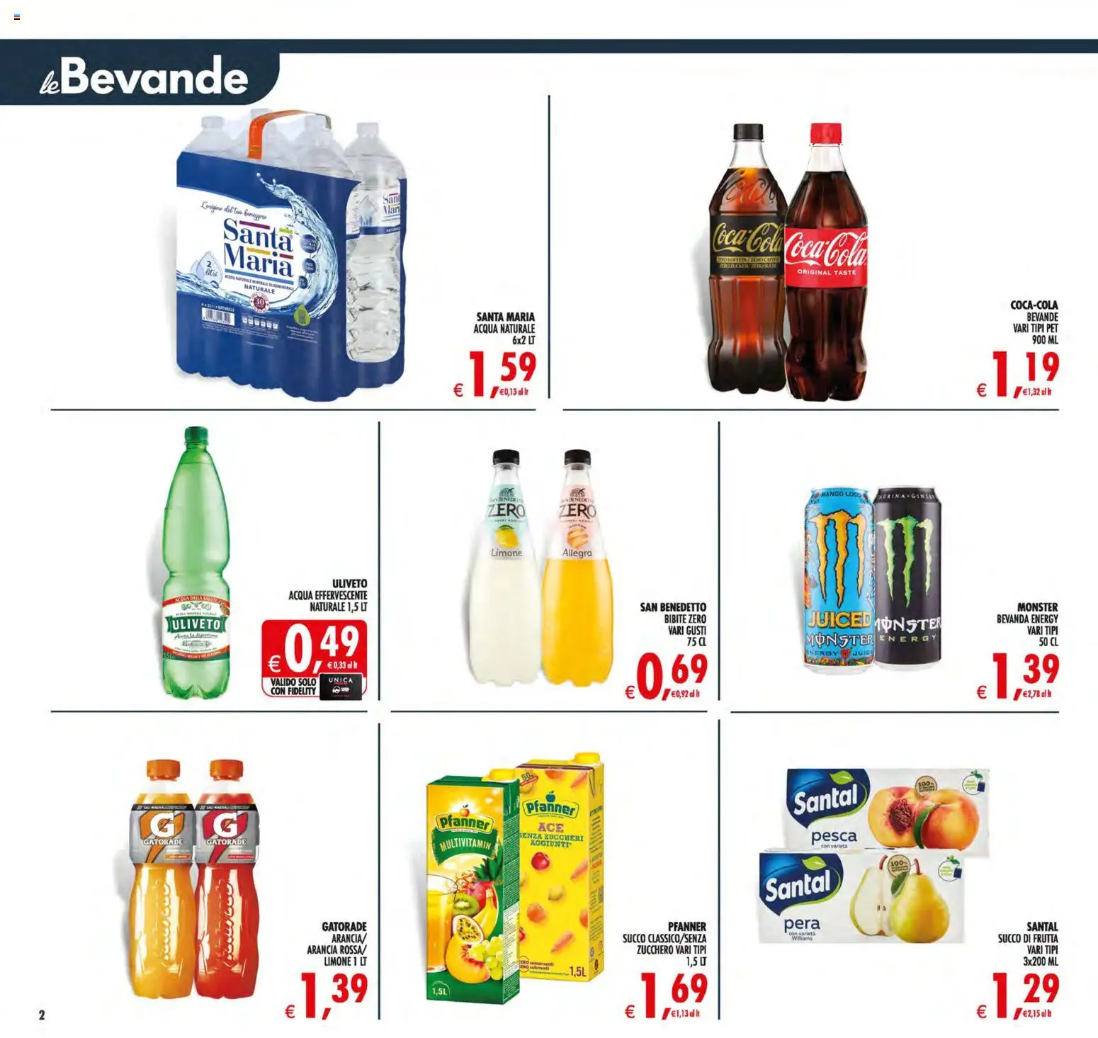 Volantino Decò del 21/08/2026 | Pagina: 2 | Prodotti: Bevande, Frutta, Mango, Succo di frutta