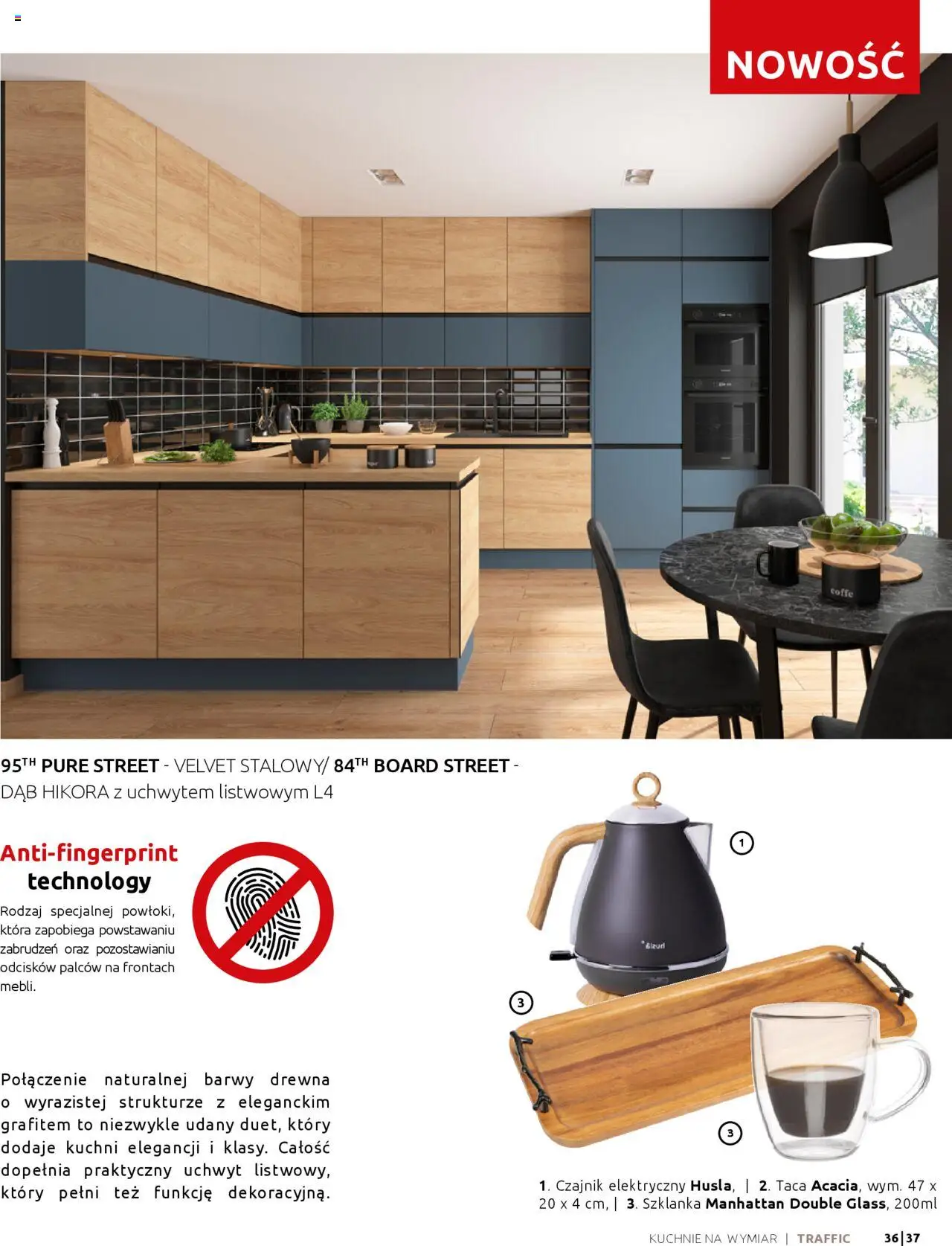 Black Red White Gazetka - Kuchni na wymiar od 30.05.2023 | Strona: 37 | Produkty: Szklanka, Czajnik elektryczny, Czajnik